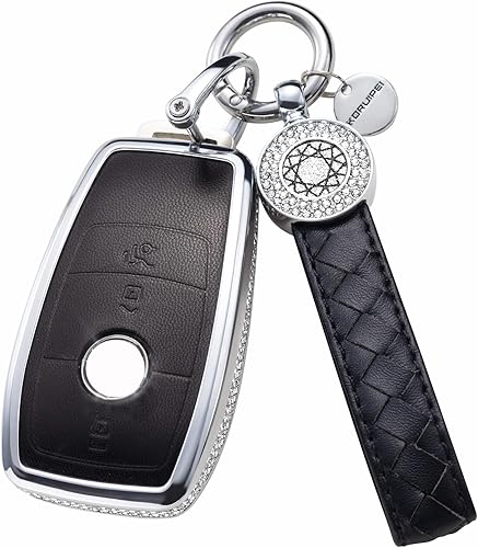 Miniatura 7 de Compatible con funda para llavero Mercedes Benz con llavero, Model3-blanco