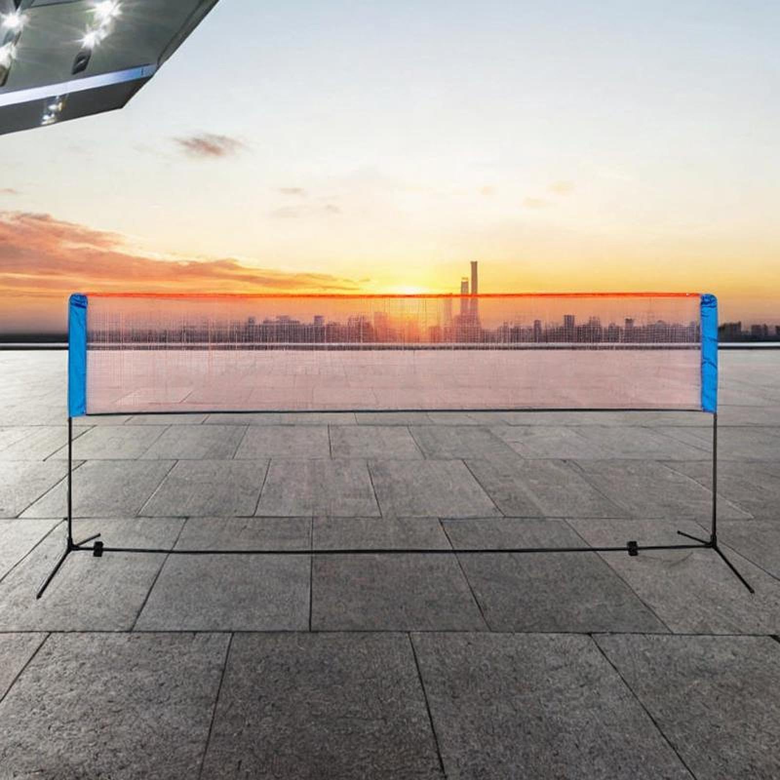 Menolana Badminton Net Set Replacement with Carry Bag Folding Easy Setup Tennis Training Net Pickleball Netting for Outdoor Activities, 4.1m