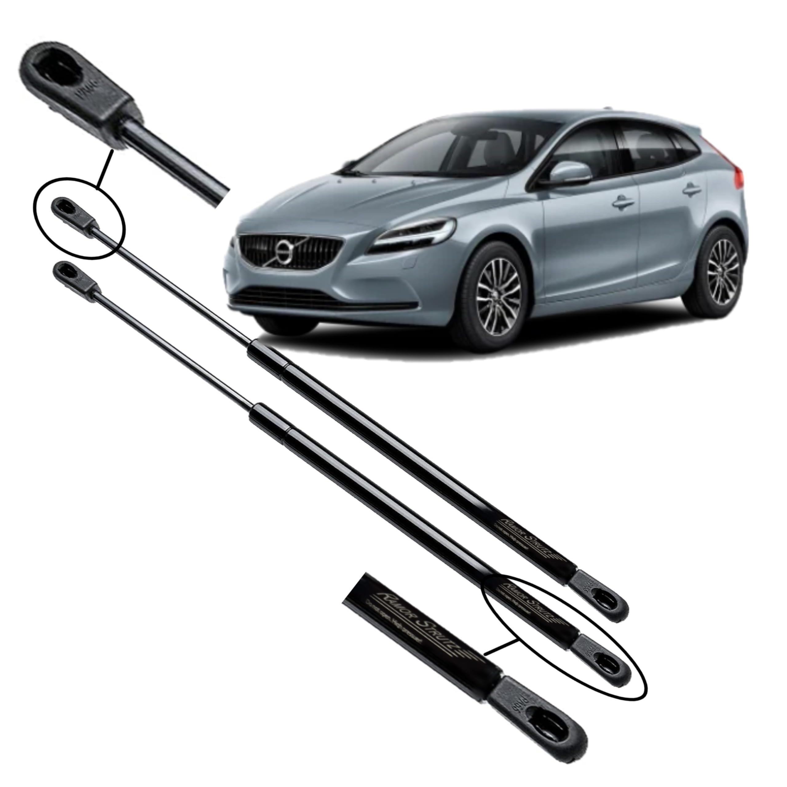 2x Molle a Gas Compatibile con Volvo V40 2012-2021. Ammortizzatore Pistoncini Cofano Posteriore Sostituzione per 31395607 e altri.