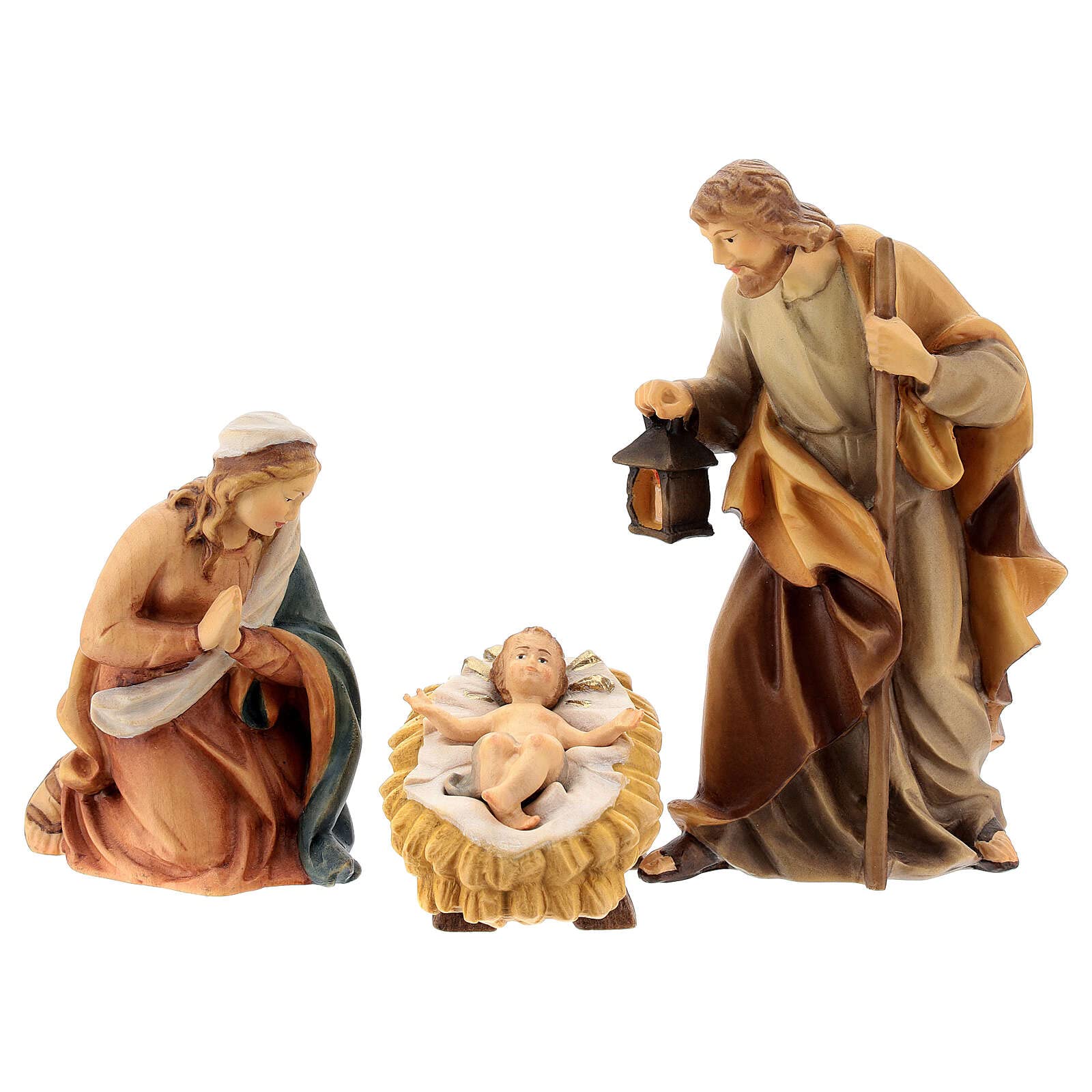 Holyart Crèche Noël Val Gardena: Nativité crèche Raphaël 15 cm Bois Val Gardena