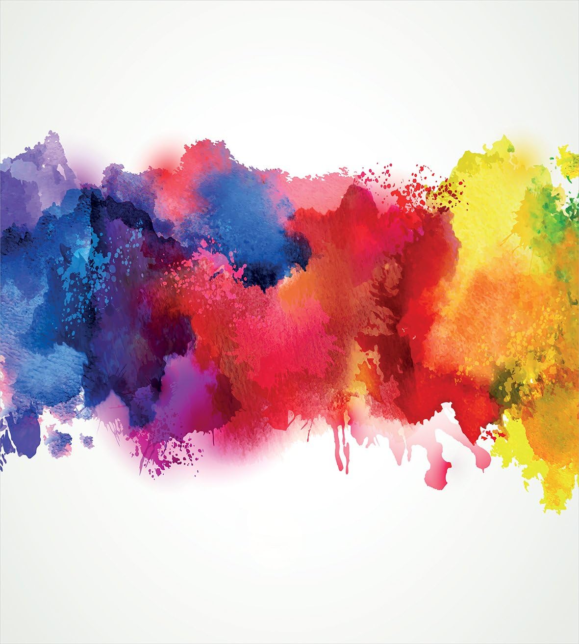 Ambesonne Abstract Duvet Cover Set, Vibrant Stains of Watercolor Paint Splatters Brushstrokes Dripping Liquid Art, Decorative 2 Piece Bedding Set with 1 Pillow Sham, Twin Size, Yellow Blue Twin Yellow Blue