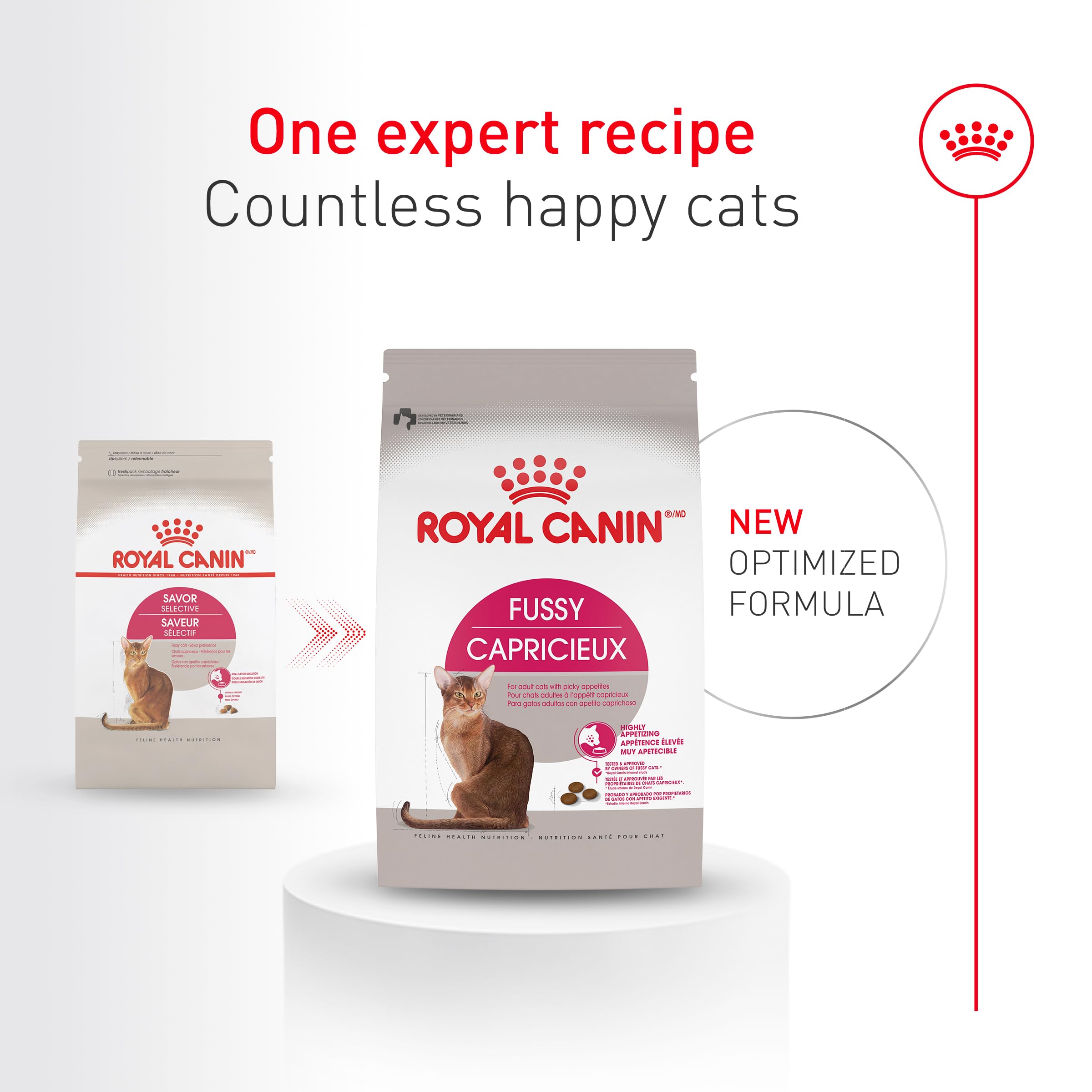Royal Canin Fussy Katzenfutter trocken für ausgewachsene Katzen, Eiweißreiche Trockenfutter für wählerische Esser, Geflügelbasis, Unterstützt gesundes Gewicht und Harngesundheit, 3,2 kg Beutel