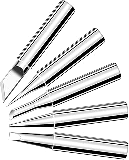 Soldering Iron Tips, 5 PCS 900M Series Solder Tips, Lead-free Replacement Welding Tips, 900M-K/2.4D/B/3C/I, for 900M solder iron/Soldering Station