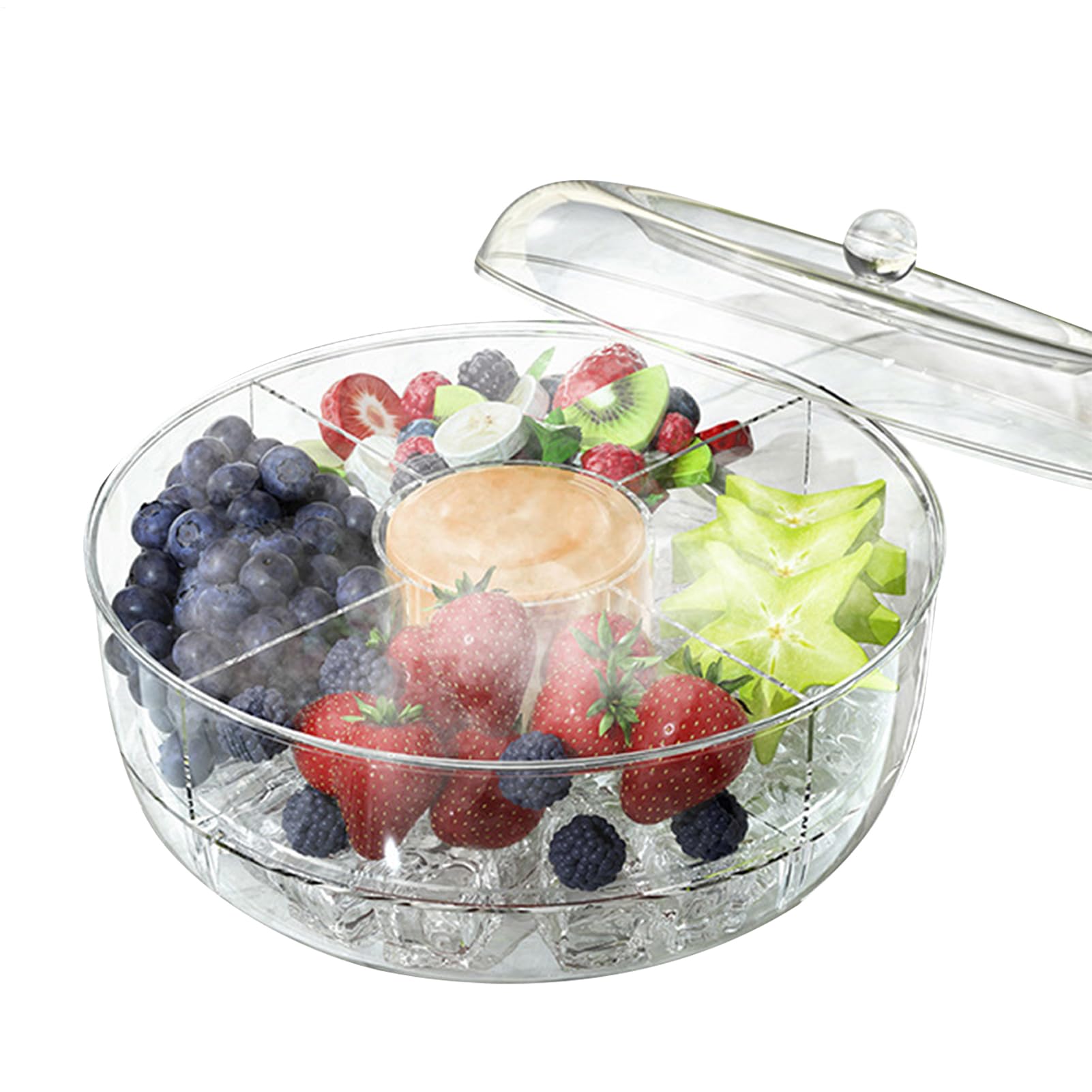 Plateau à goûter rotatif – Plateau à goûter rotatif divisé, récipient de