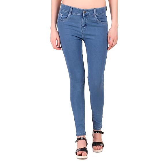 Girls Clubs Womens Stylish Slim Fit Denim Jeans Blue