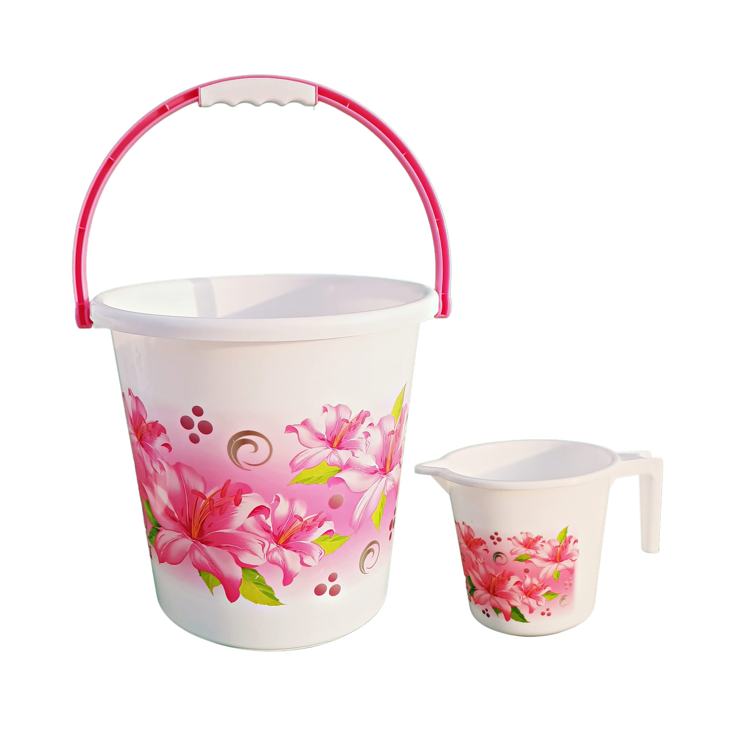 Epic - Unbreakable Strong Plastic Bathroom Pink Bucket & Mug (20 Ltr) (B09WF89GMN) Amazon Price History, Amazon Price Tracker