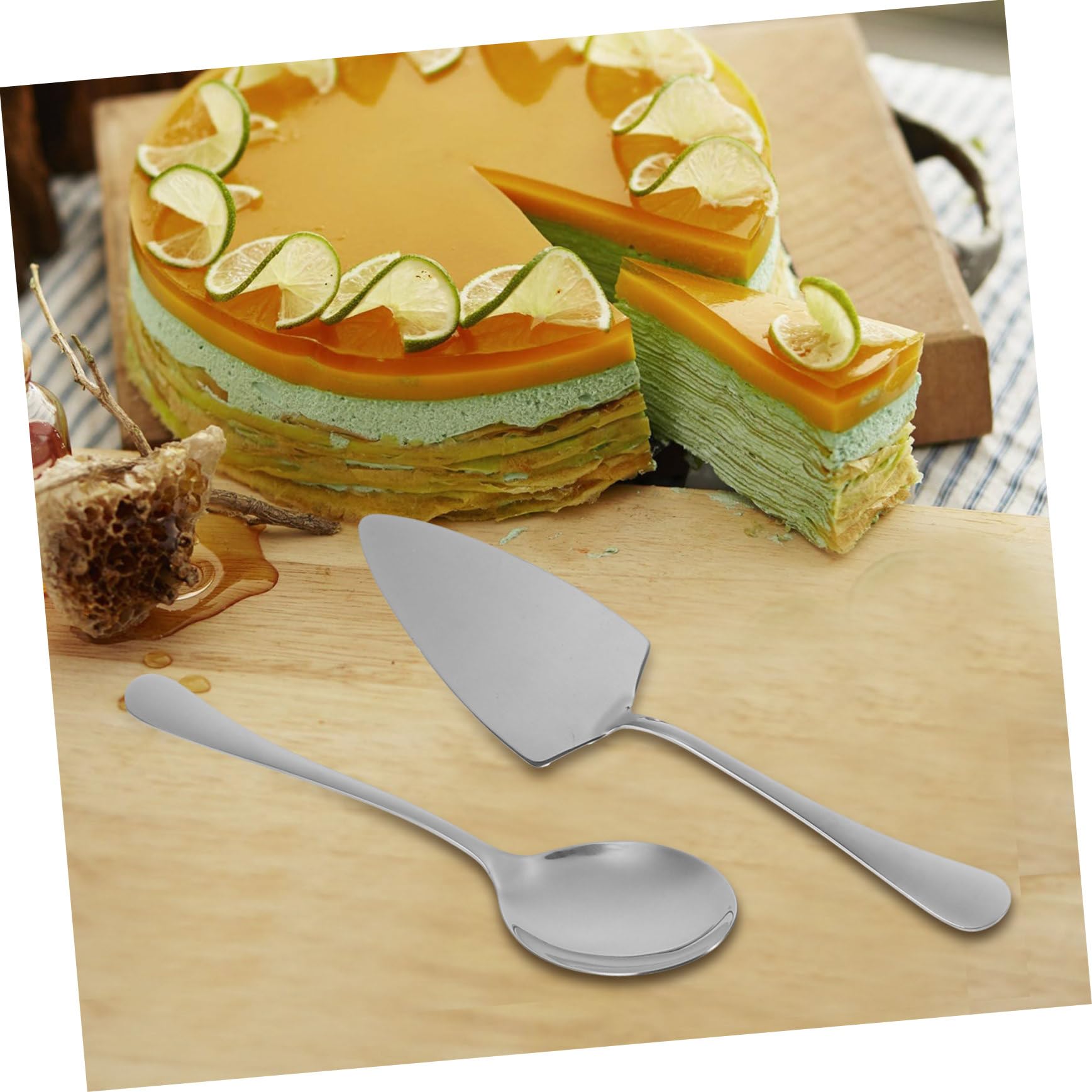 LABRIMP Cubiertos Inoxidable para Servir Pasteles y Postres Espátula para Buffet Utensilios Elegantes para Cocina