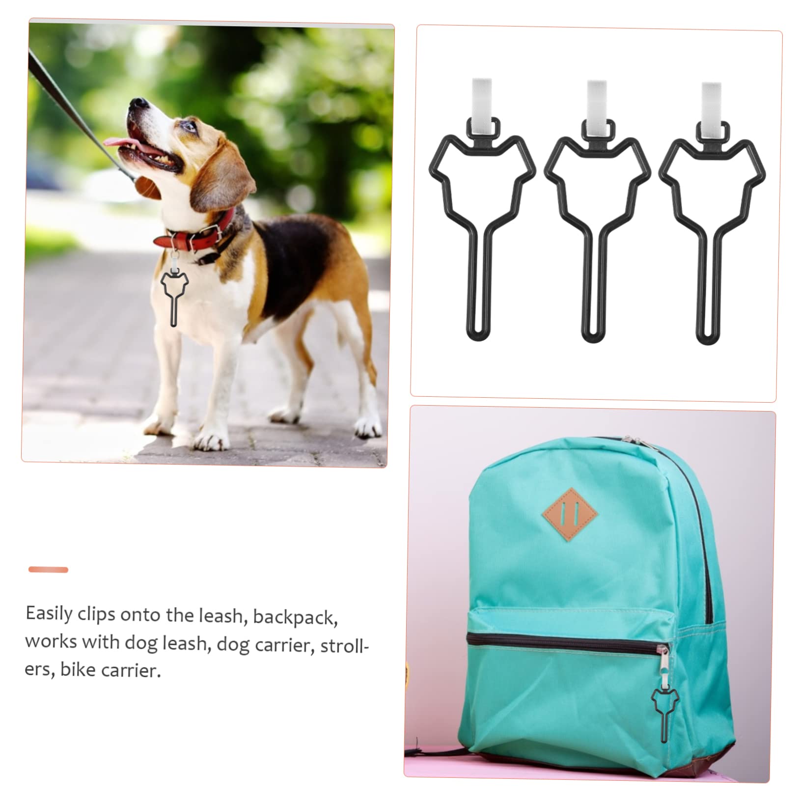 Didiseaon 30 Piezas clip para bolsa de caca de mascota soportes para bolsas de caca de perro soporte para bolsa de caca de perro clips para bolsas cachorro clip de correa de perro cinturón