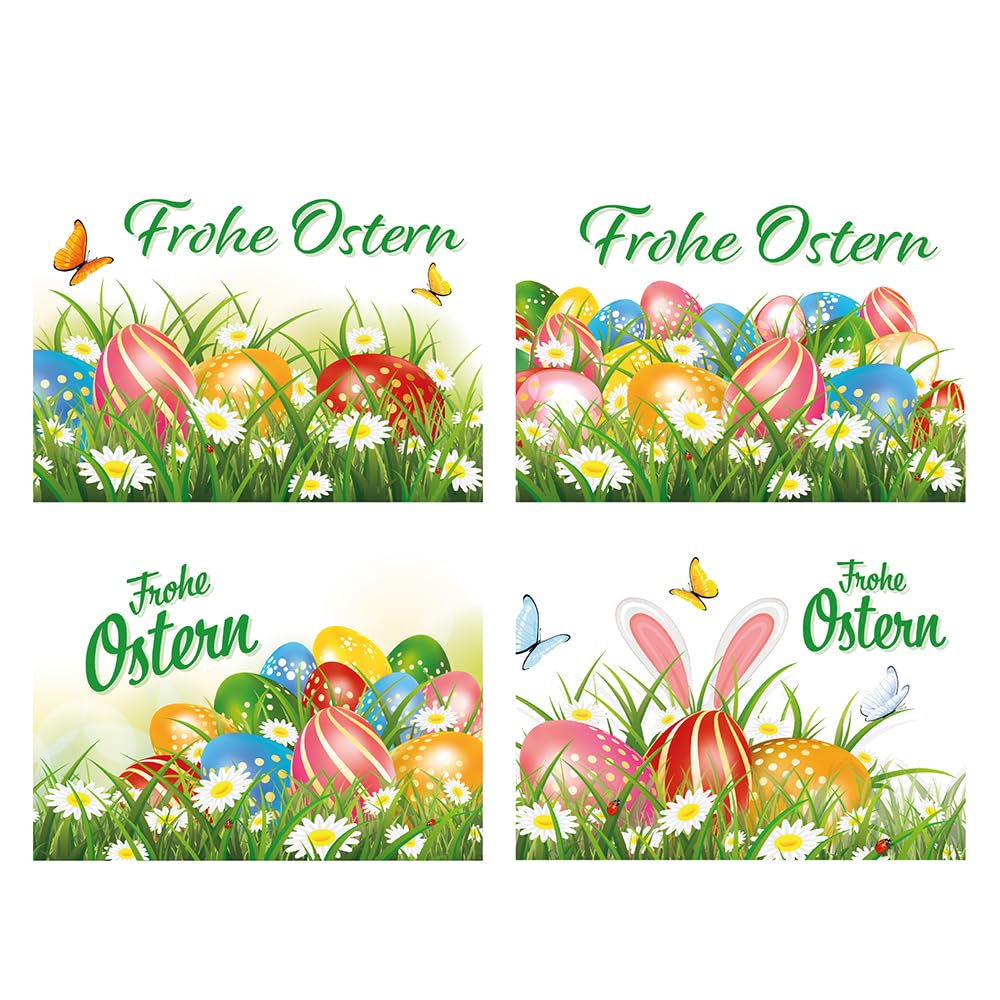 Krott 12 x City Secco 10% Vol. Frohe Ostern mit vier verschiedene bunte Motive Ostergeschenk EINWEGPFAND