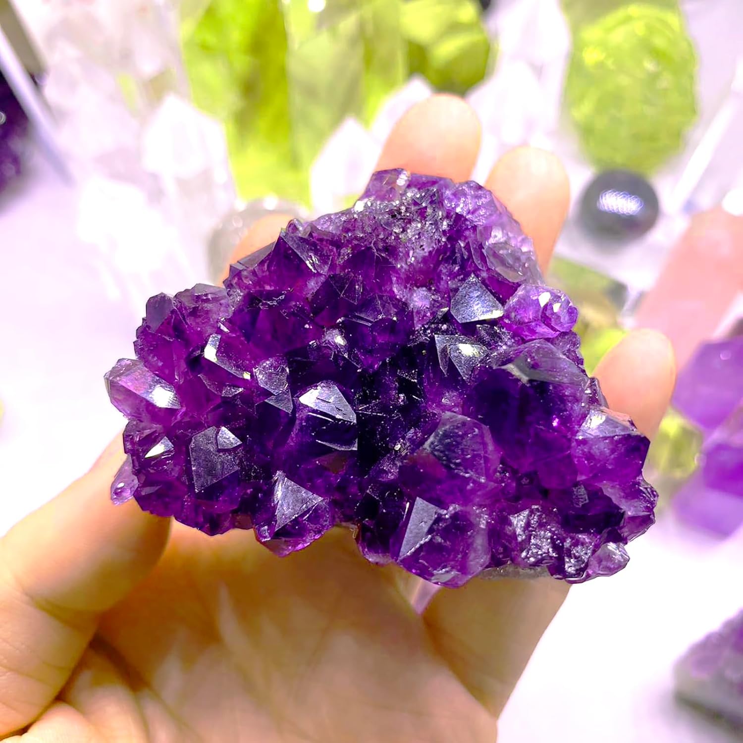 Amazon.co.jp: [TANAKA・YA] 完全天然石 アメジスト 上品 厳選 紫水晶