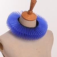 Vista 43 de GRACEART Elizabethan Dickens Ruff Cuello Payaso Collar Elizabeth Muñeca Ruffs Ruffle Cuff Bandas A-collar blanco(1 pieza)