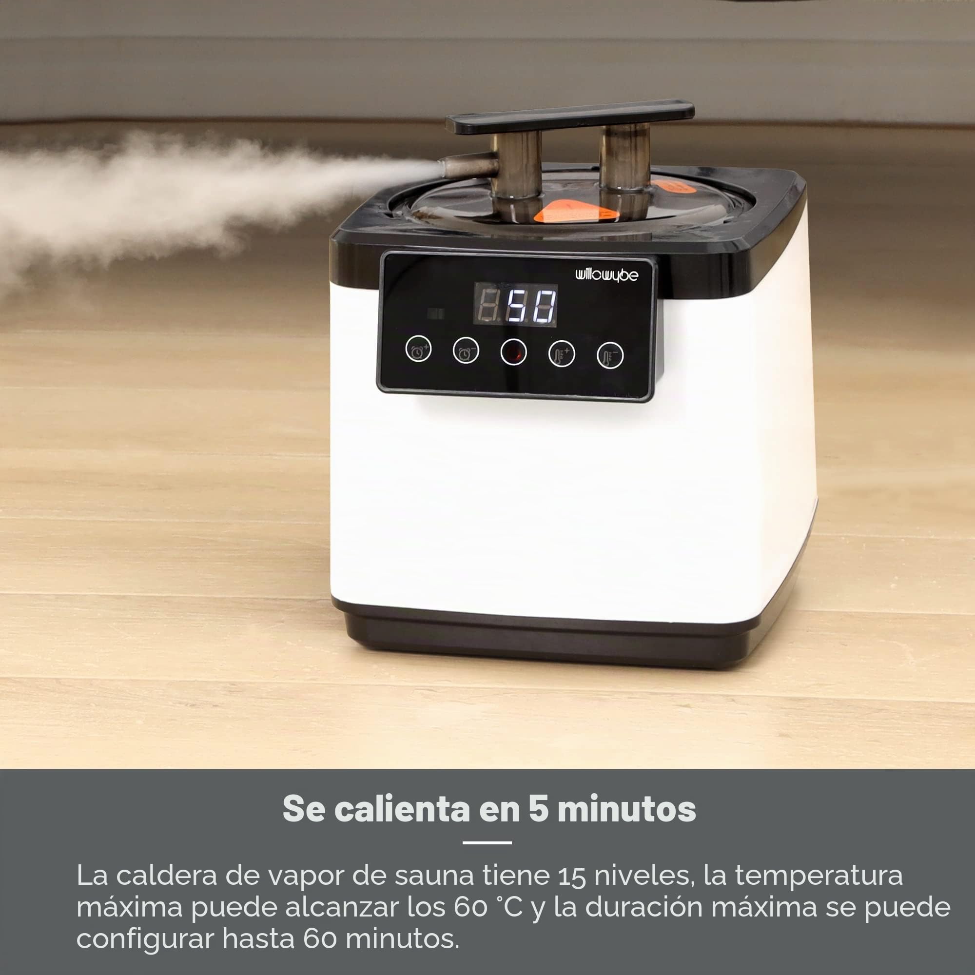 WILLOWYBE Sauna a Vapor Portátil Control Bluetooth, Vaporizador, Tenda Corporal, Silla Plegable | SPA Personal para el Hogar