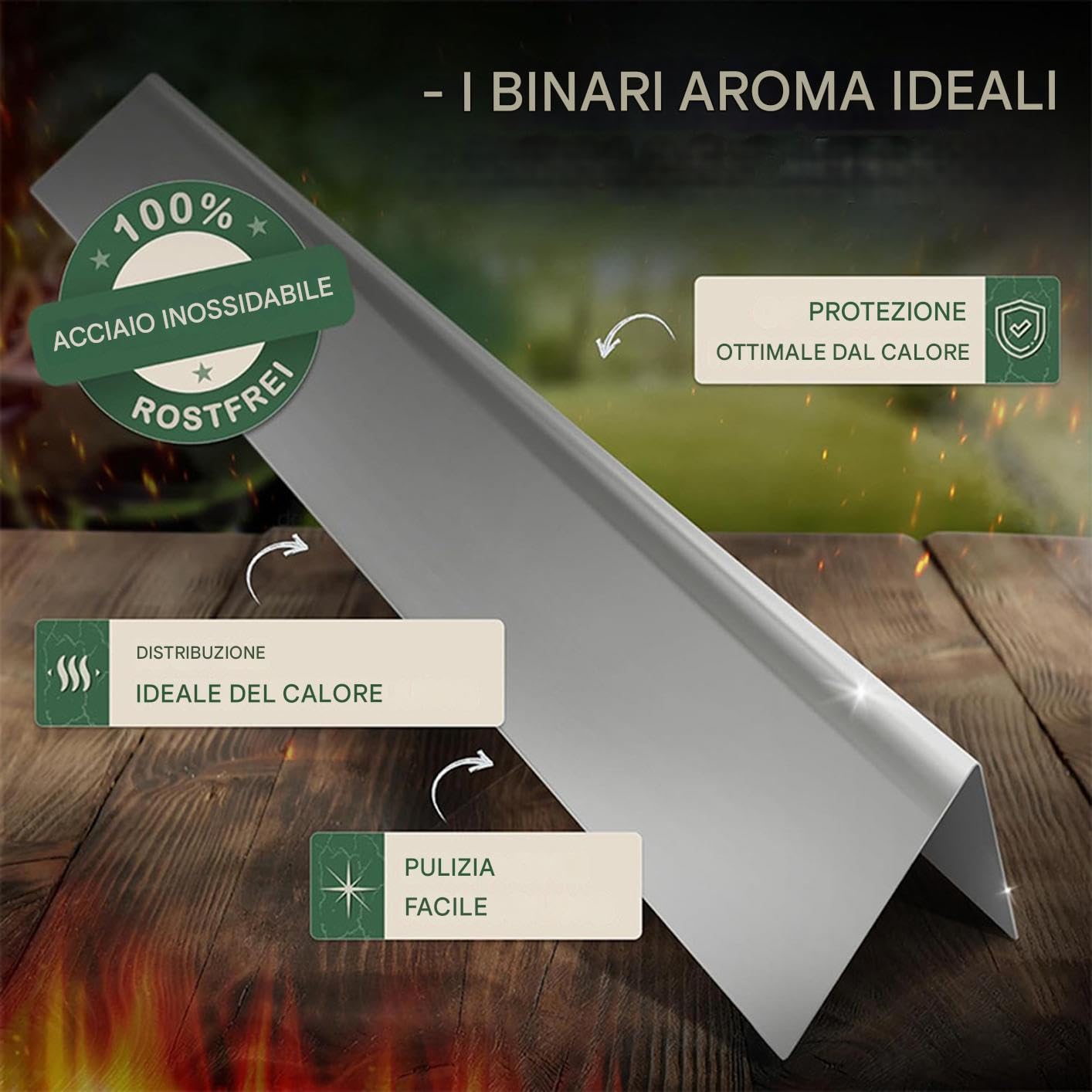 Placas Caloríficas Parrilla 5 Piezas Placas Distribuidoras de Llama | Accesorios Parrilla Acero Inoxidable Barbacoa Diario Reuniones Exteriores Camping Cocina