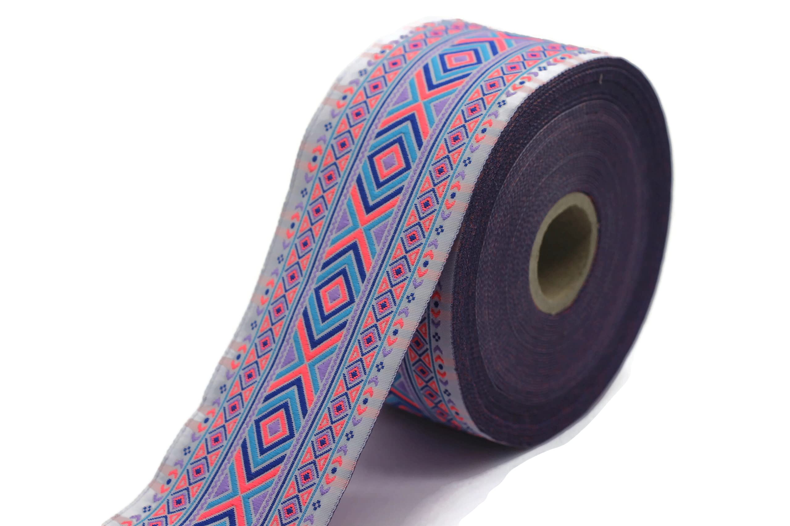 10 Meter Web Borte Webband Jacquardborte Trachtenborte Stickerei Bunt Africanisch Motiv 100mm
