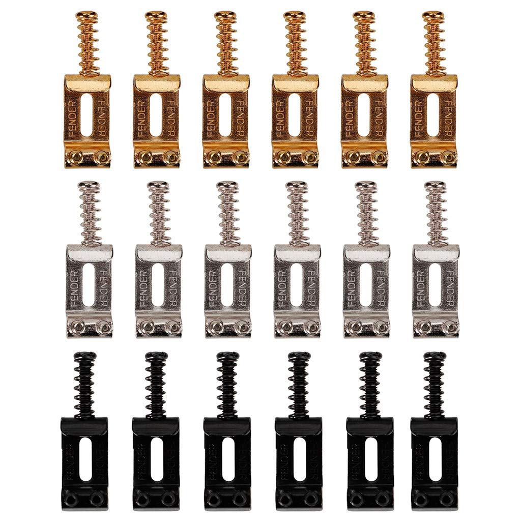 Hisocute 6Pcs/pack Roller Guitar Bridge Saddles 10.5mm Guitar Tremolo Saddles Modern For Strat Electric Guitar Replacement Guitar Bridge Saddles