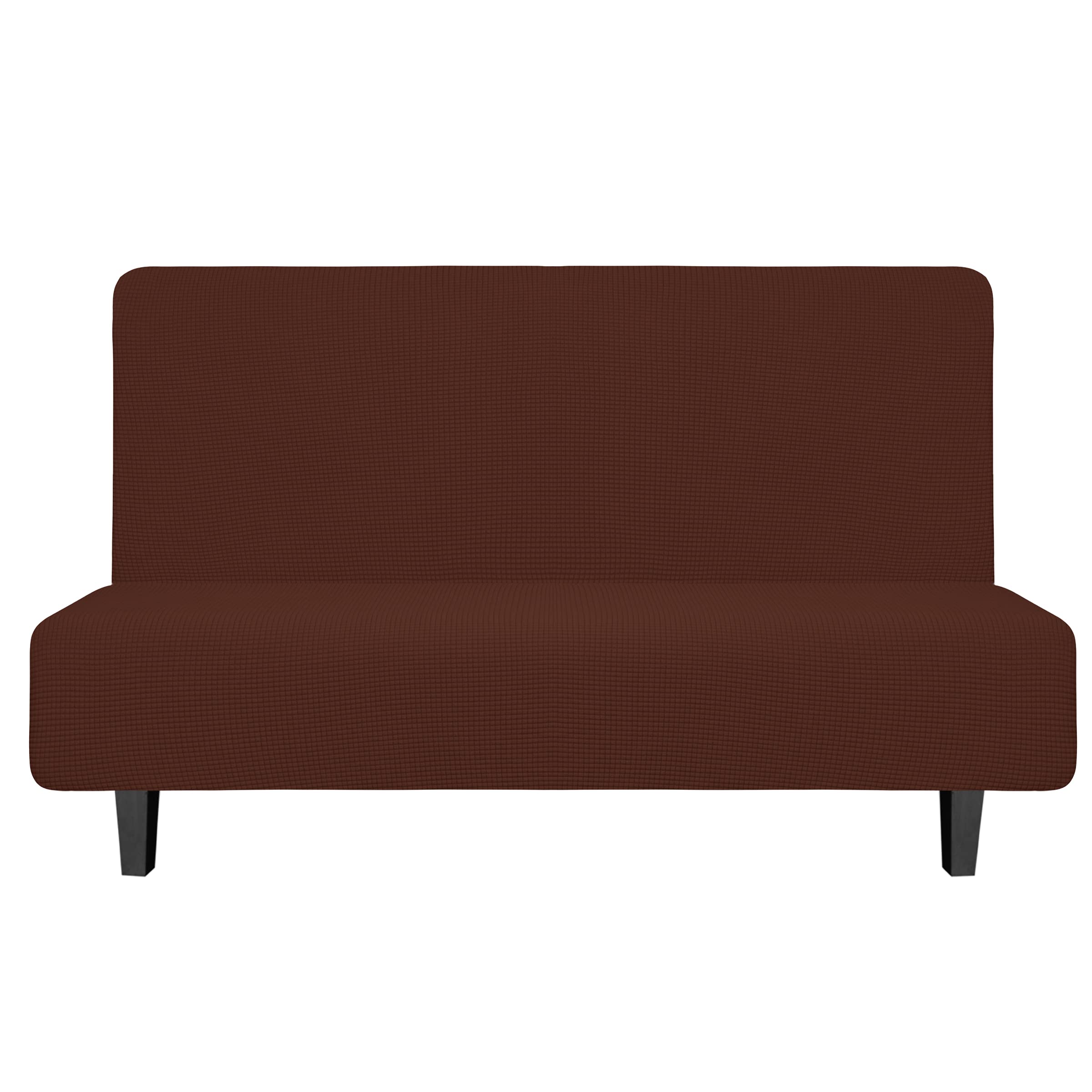 Easy-Going Stretch Medium Futon Slipcover Armless Futon Cover Coffee