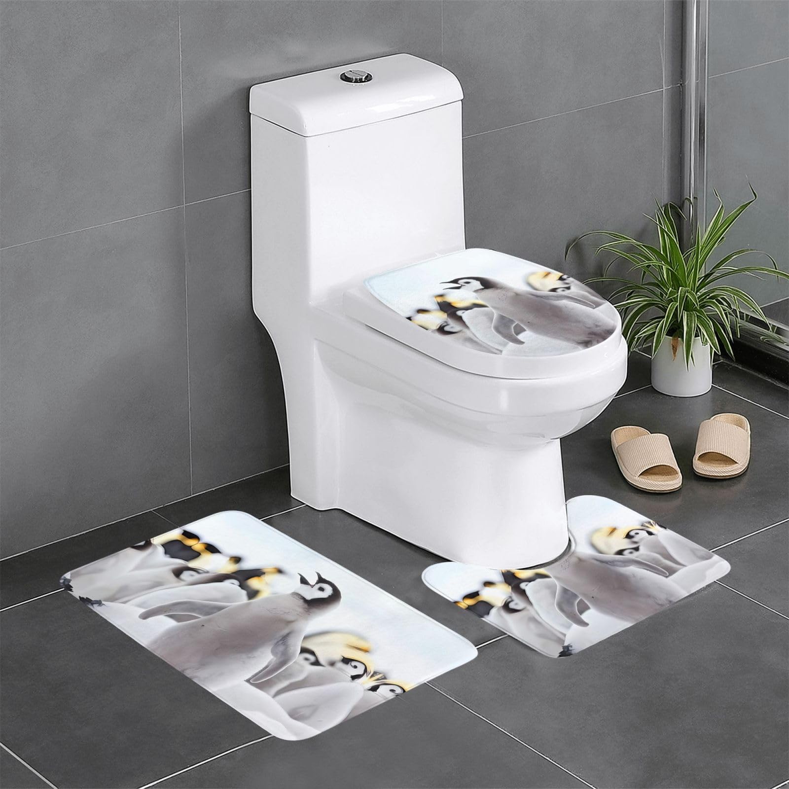 Tapis de salle de bain pingouin pour une décoration de chambre douce