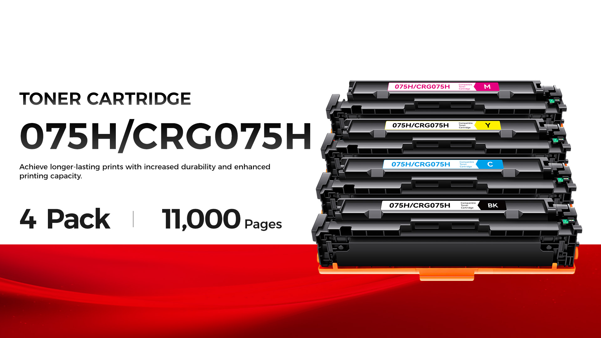 Amazon.com: 075H Toner Cartridge Set 4-Pack High Yield with Chip