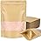 Blisstime Stand Up Pouches, 50 Pack Kraft Paper Bags with Matte Window and Tear Notch Resealable Bags for Small Business Home Use (6.5 x 8.7 Inches)