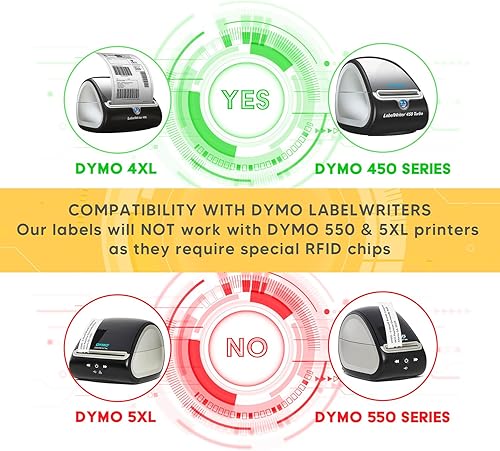 Miniatura 5 de HOUSELABELS DYMO 30270 - Papel de recibo continuo compatible (2-716 pulgadas x 300 pies) compatible con impresoras Rollo, DYMO LW, 12 rollos