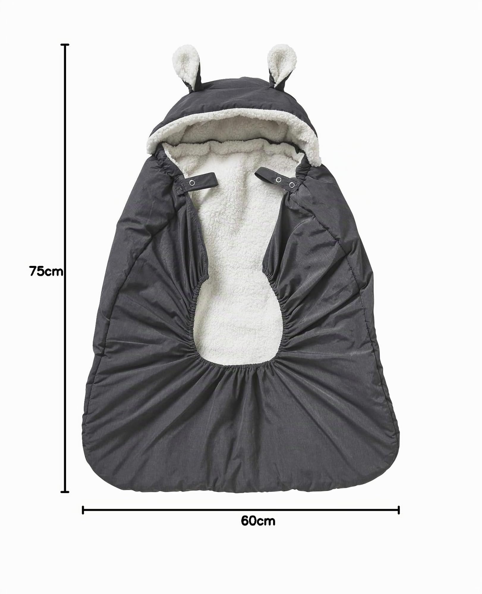 VERTBAUDET Babytragejacke, grau, Einheitsgröße