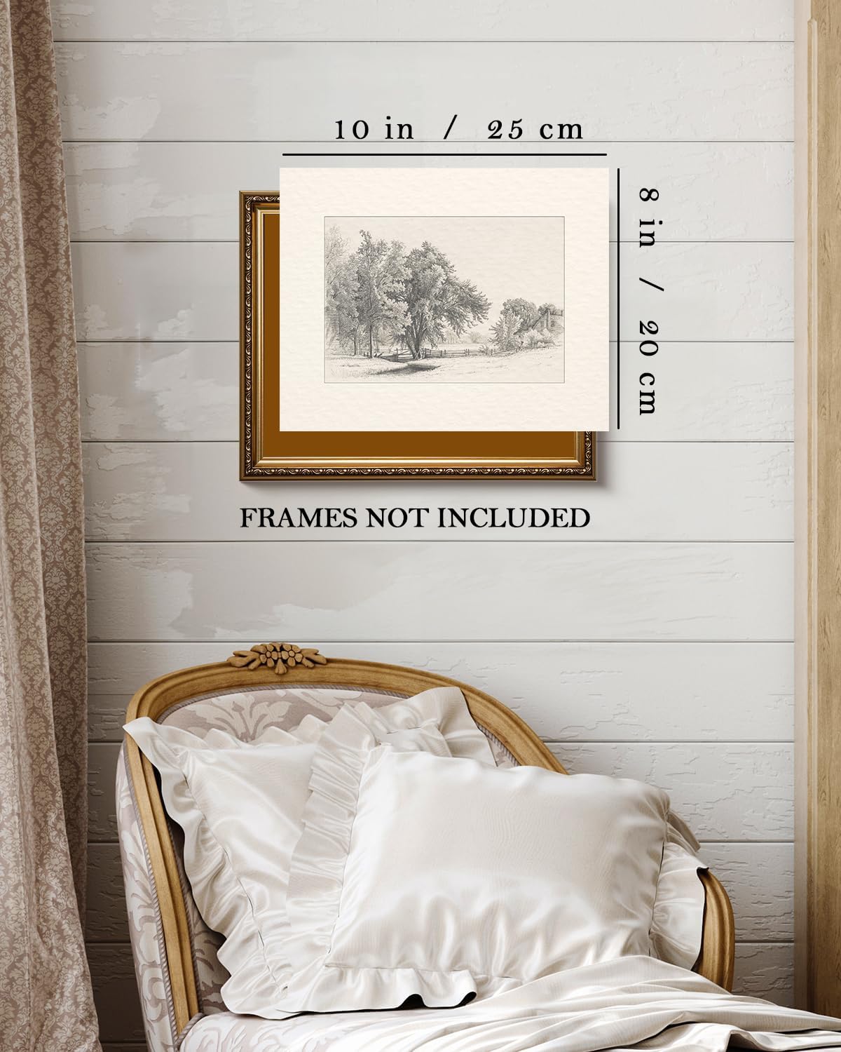 Amazon.com: Kizbok Vintage Wall Art Decor Neutral Landscape
