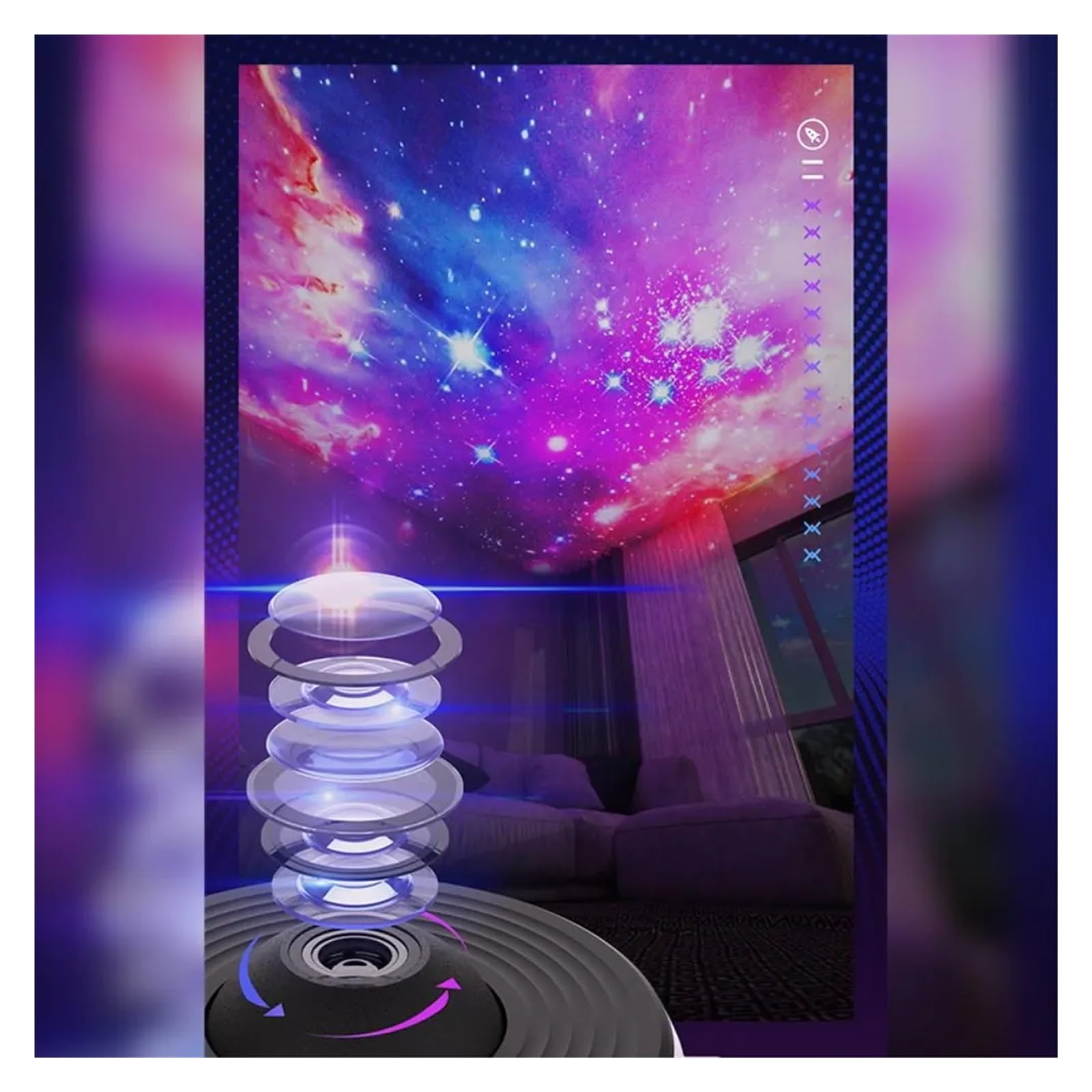 13 W 1 Projektor Gwiazdowy Planetarium Galaxy Do Sypialni Aurora Nocny Światła Przezroczysty Obrazowanie