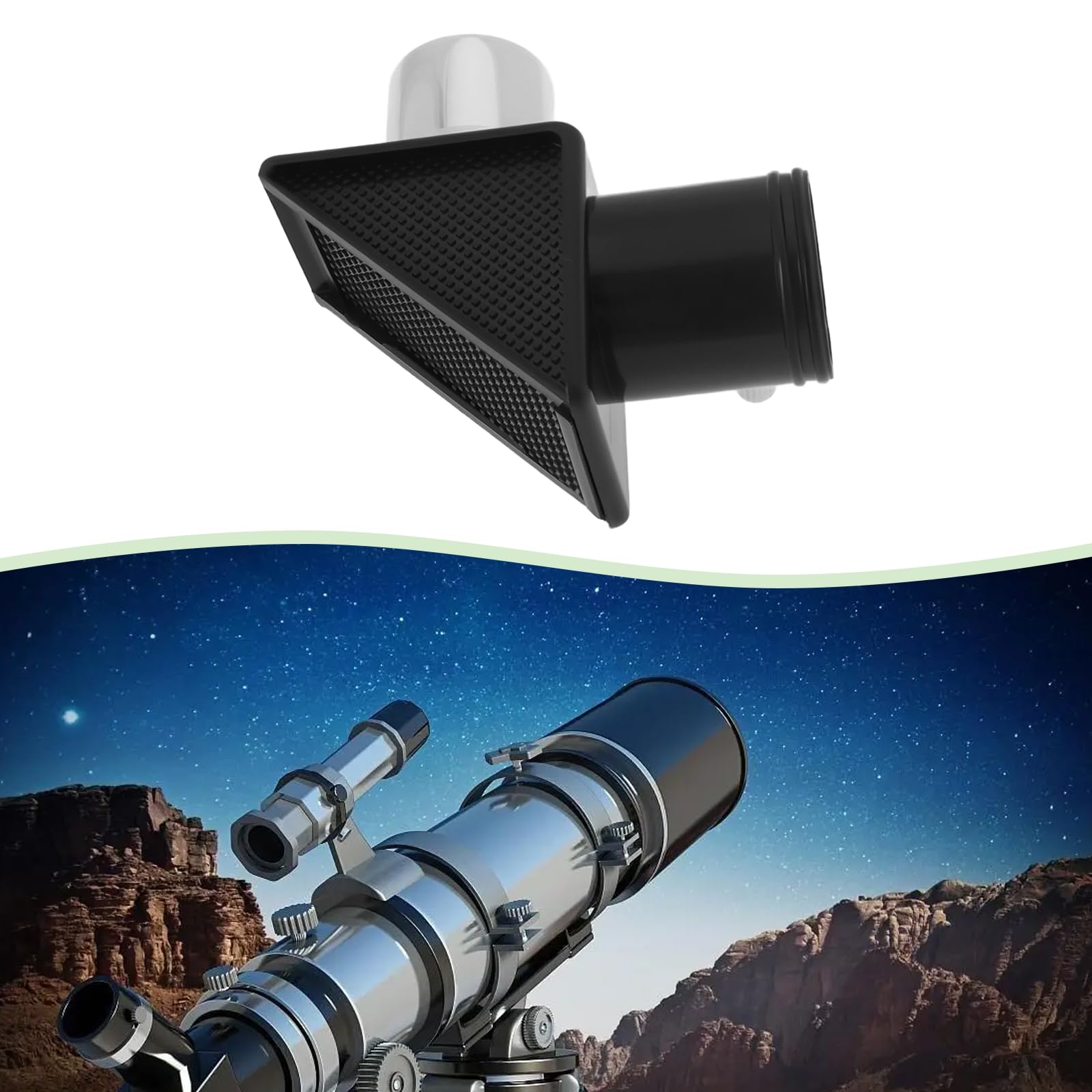 SG Store 1 Miroir Diagonal de Télescope à 90 Degrés de 0,965" à 1,25" Miroir Diagonal avec Cache-poussière pour Télescope Réfracteur Télescope Astronomique