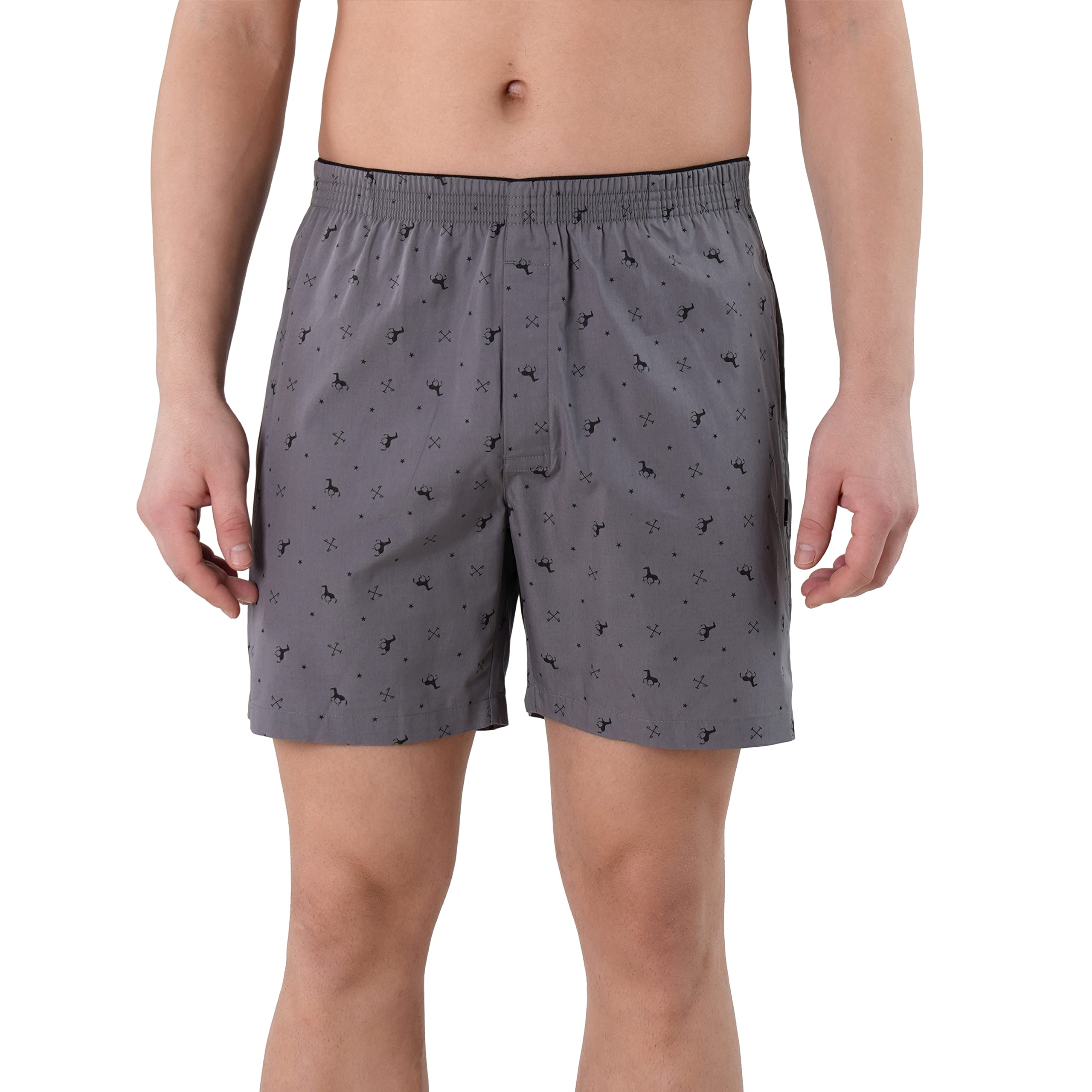 Men Cotton Dual Pocket All Over Print Ex002 Boxers - Pack of 1