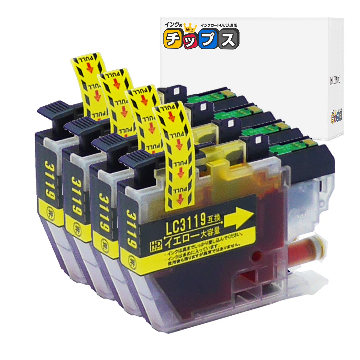 Amazon.co.jp: インクのチップス ブラザー用 LC3119Y 互換インク