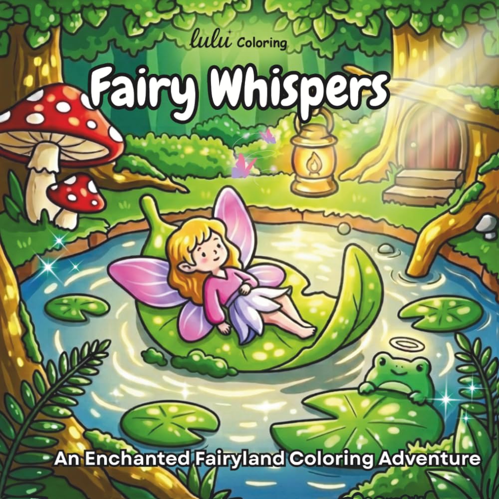 Fairy Whispers: An Enchanted Fairyland Coloring Book for Adults & Teens with Cute Fairies, Unicorns, Cozy Fantasy Scenes for Relaxation & Stress Relief