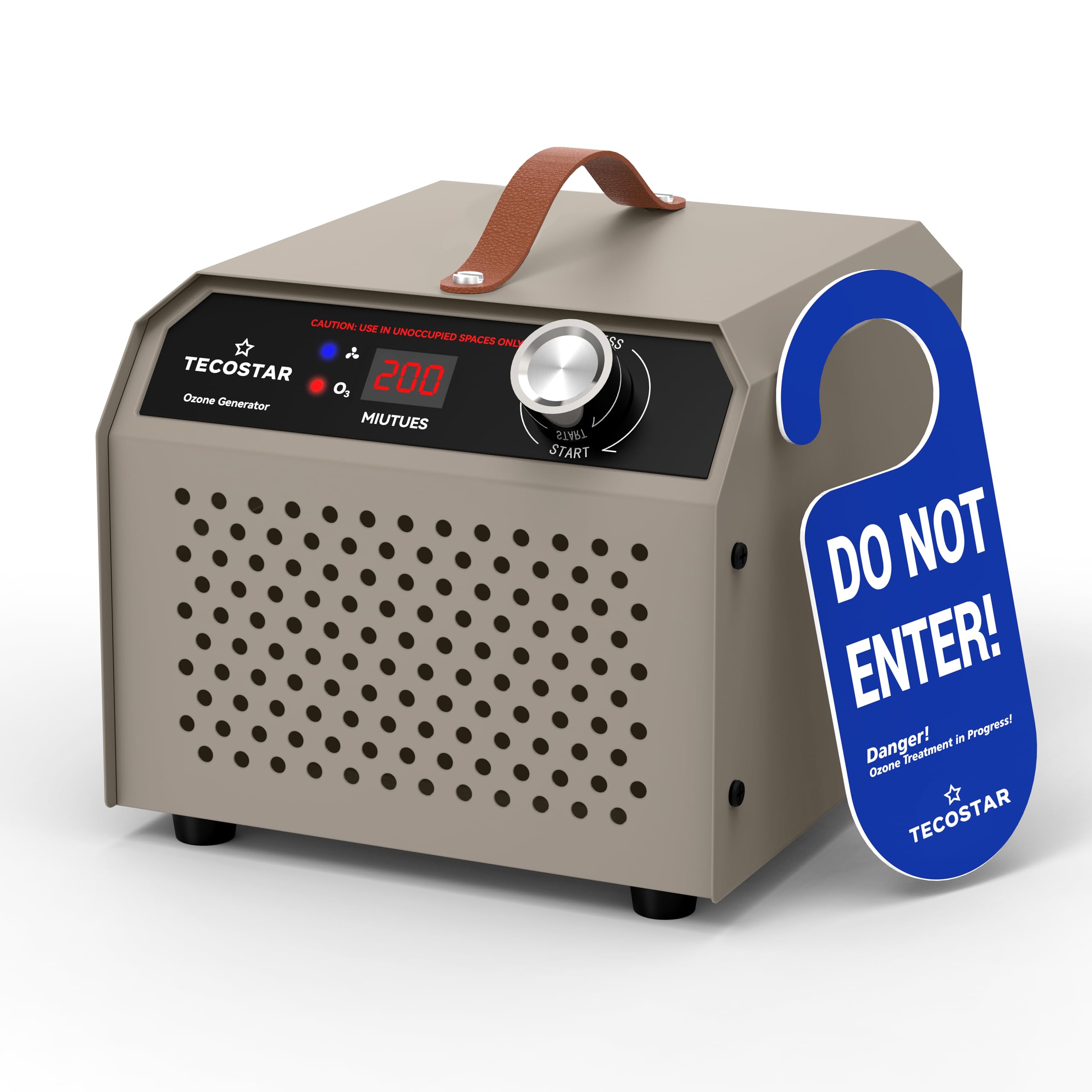 Generador de ozono de 60,000 mg/h, purificador de aire para uso doméstico e industrial, ionizador de aire O3 de alta capacidad para 4,000 pies cuadrados, eliminación de olores de humo