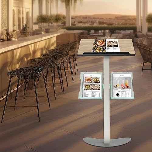 Miniatura 7 de Soporte de pedestal de alta resistencia, soporte para cartel de aluminio, marco abierto de aluminio, piso de pie para 20.5 x 16.5 pulgadas, vista