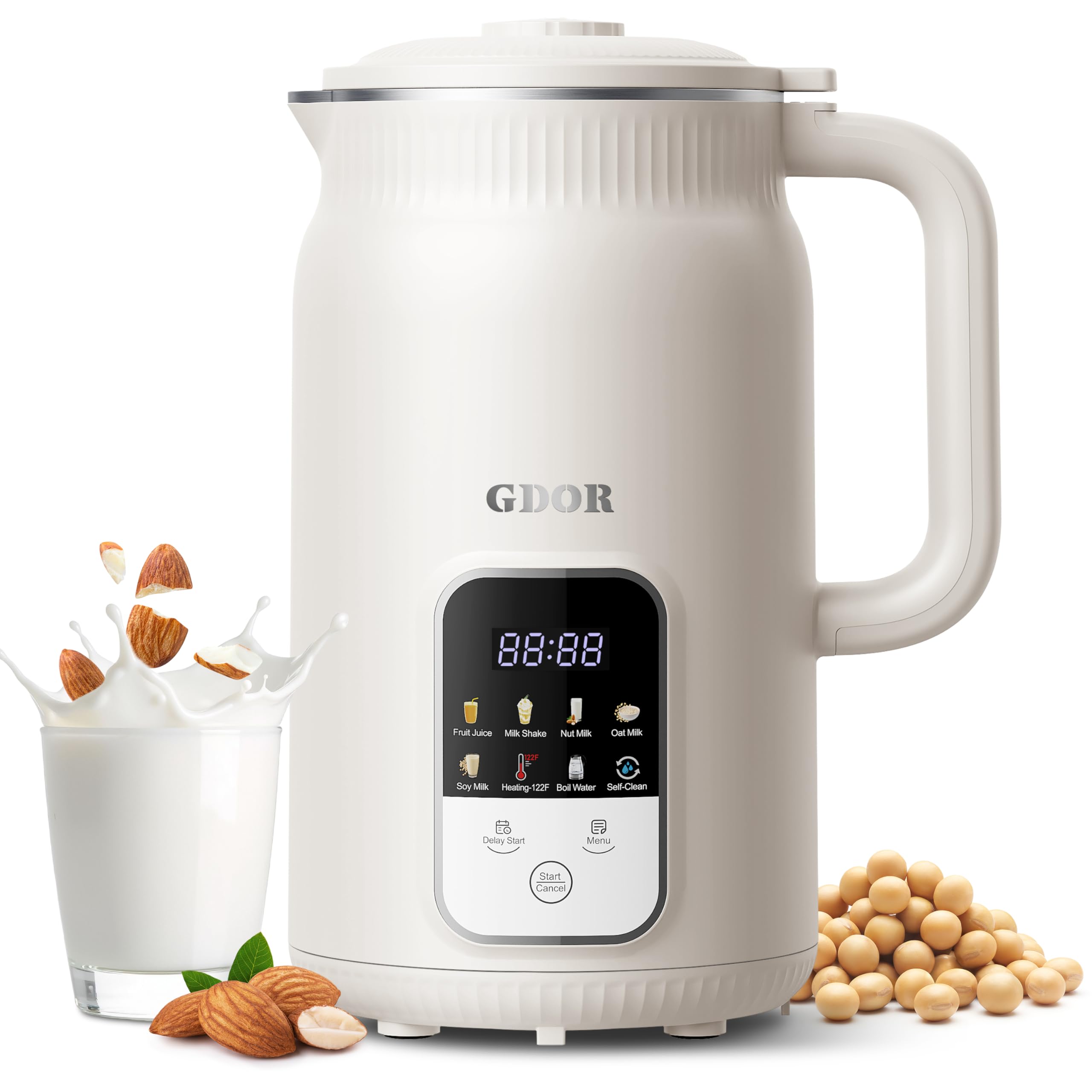 GDOR 35oz Nut Milk Maker 9-in-1 Plant Milk Machine for Homemade Almond Oat Soy Juice Smoothie Blender with