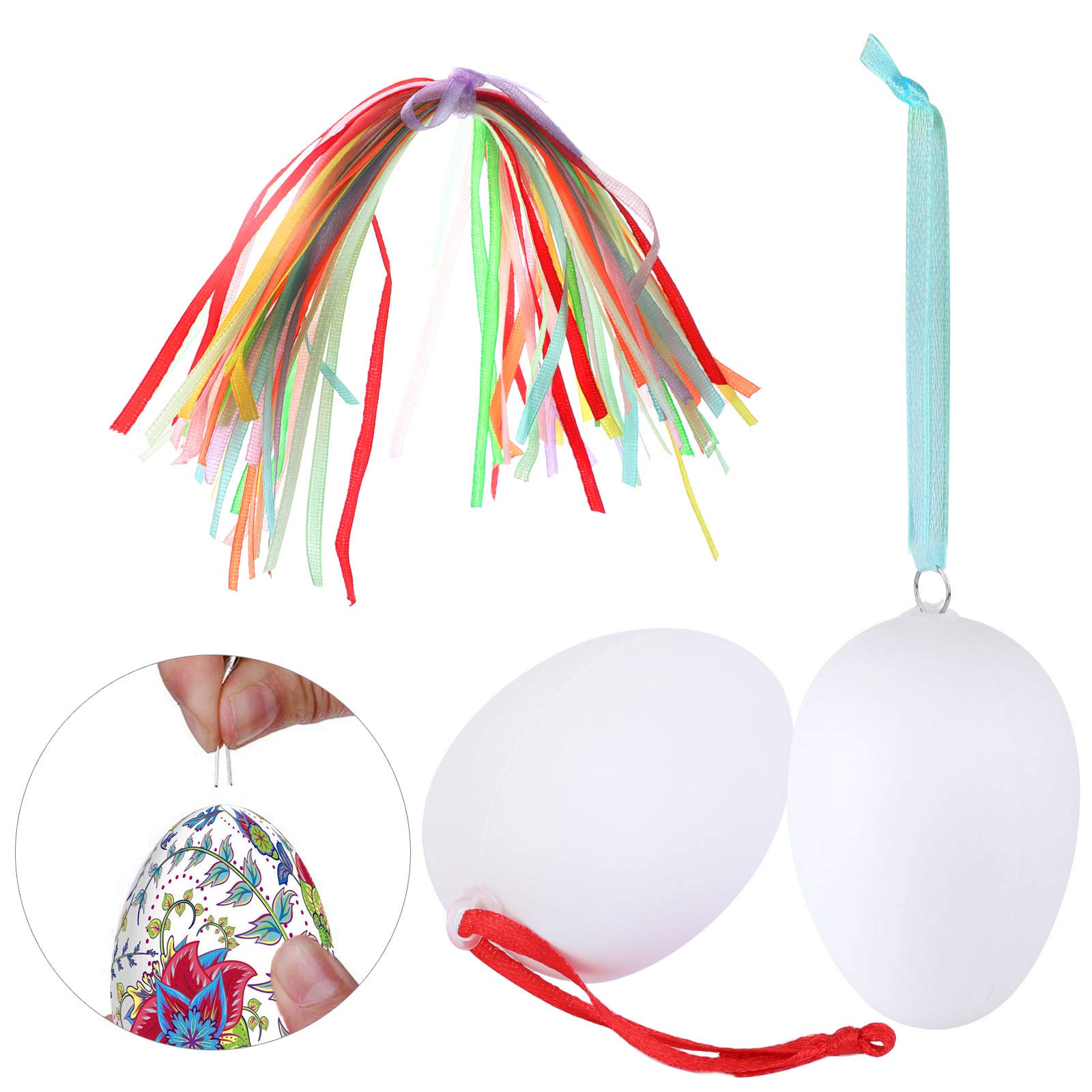 Yhjxly 50 Uova di Pasqua Decorative in plastica, Decorazione Pasquale, 4 x 3 cm, Decorazioni pasquali per Decorazioni e Regali, Decorazioni pasquali