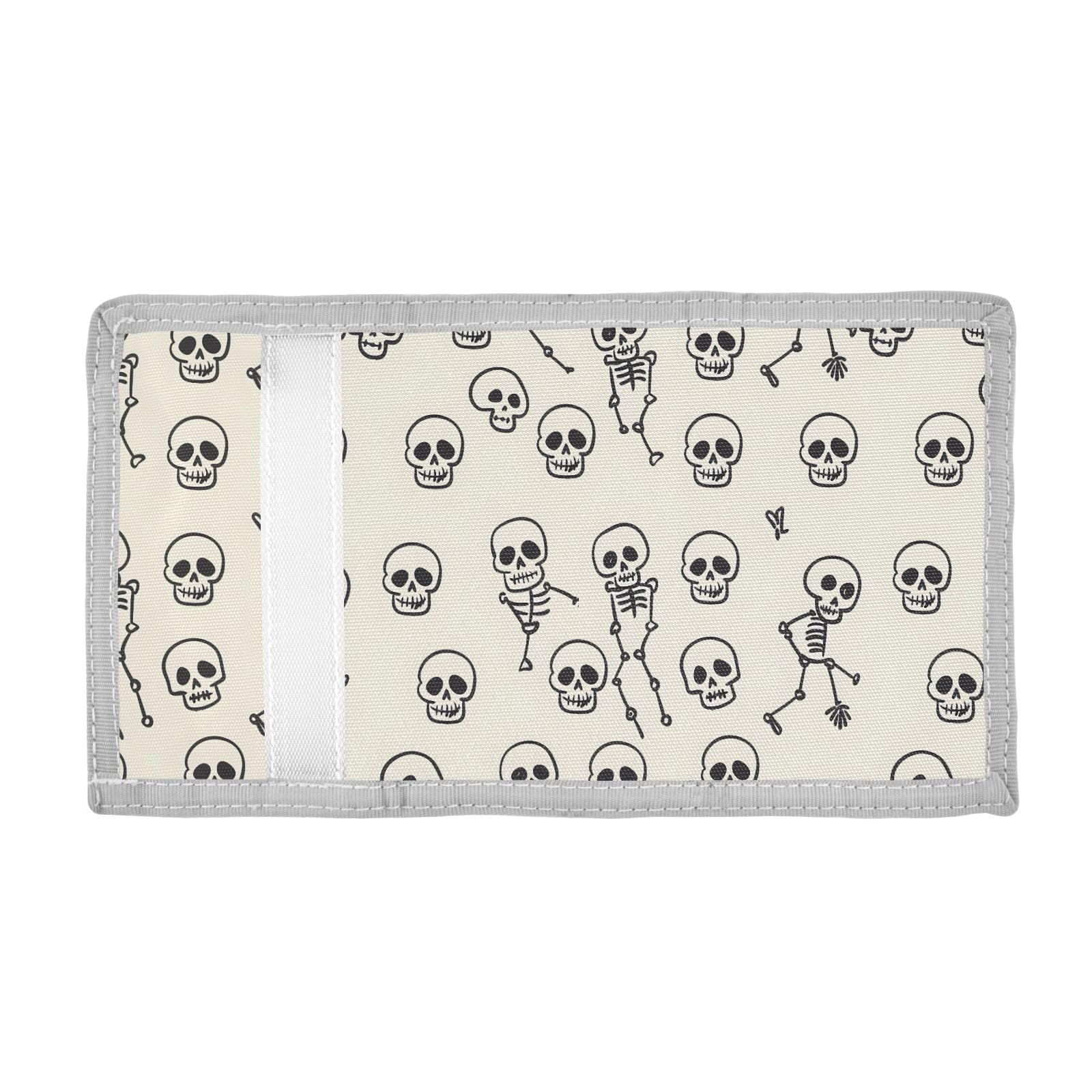 ALAZA Kids Wallets for Boys Girls Toddler Trifold Wallet Children Small Skeleton Cartoon Style with Zipper Coin Pocket