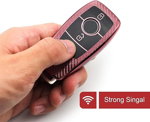 Miniatura 3 de M.JVisun Funda de Llavero de Cuero para Mercedes-Benz 2019-2022 Clase A Clase C Clase G 2017-2022 Clase E 2018-2021 Clase S