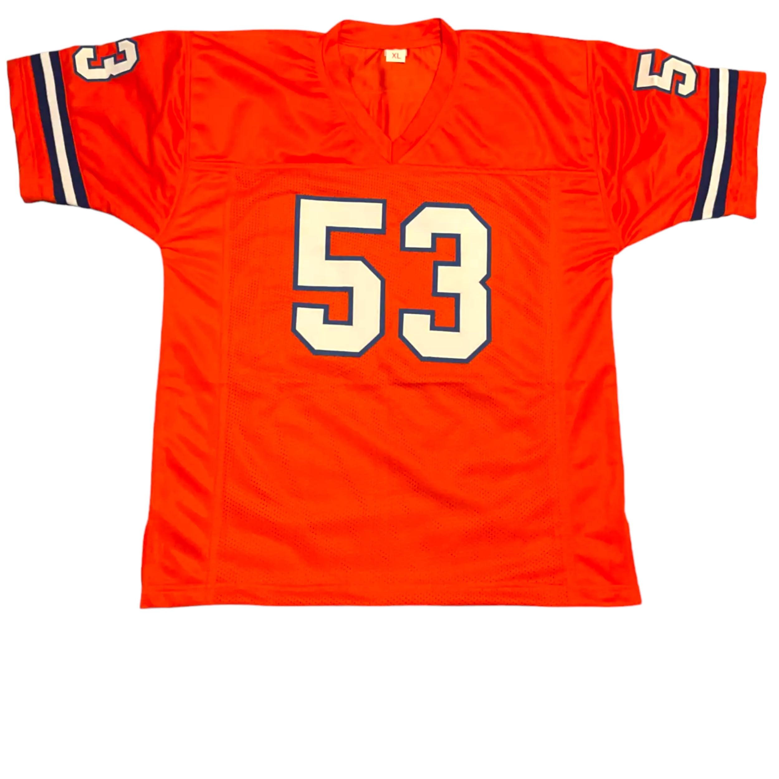 Generic Randy Gradishar Orange Jersey Stitched Custom Football New No Brand/Logos Youth Sizes (US, Alpha, Medium, Regular, Orange)