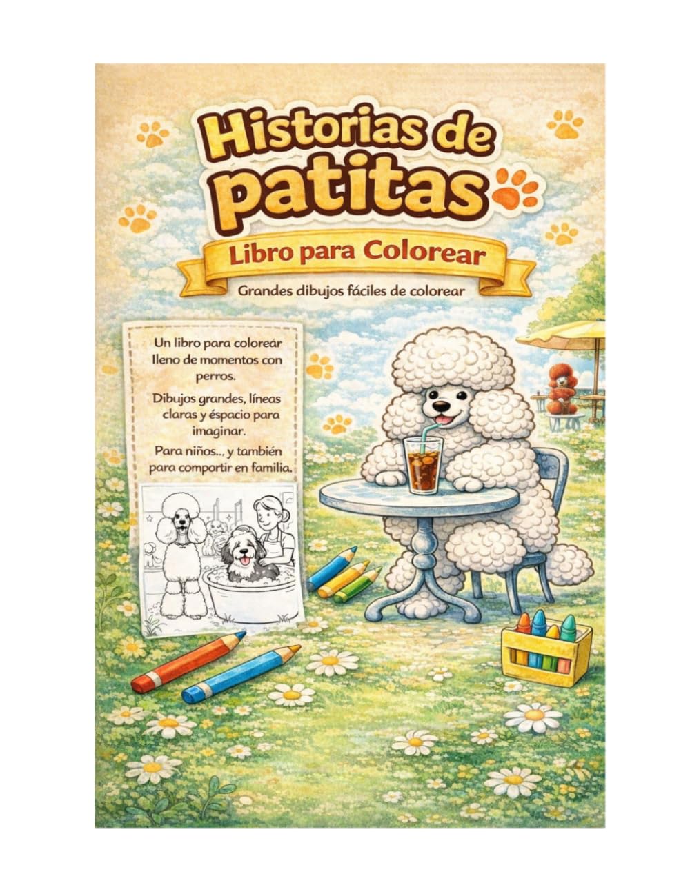 Historias con patitas: Libro para colorear