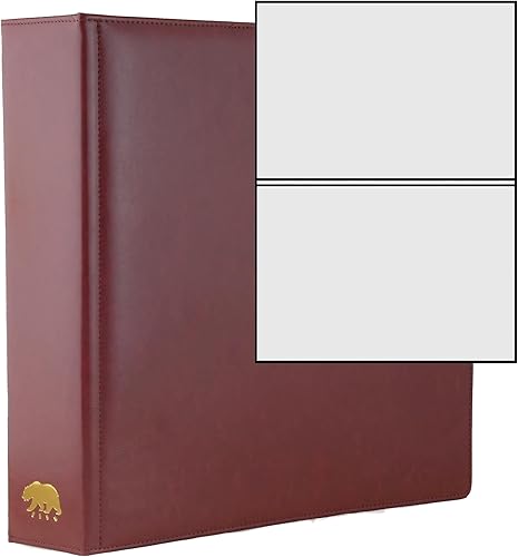 Vista 44 de Ursae Minoris Álbum económico de formato estándar con 3 anillos en D para hasta 40 billetes grandes/graduados, postales de hasta 8 x 5 pulgadas