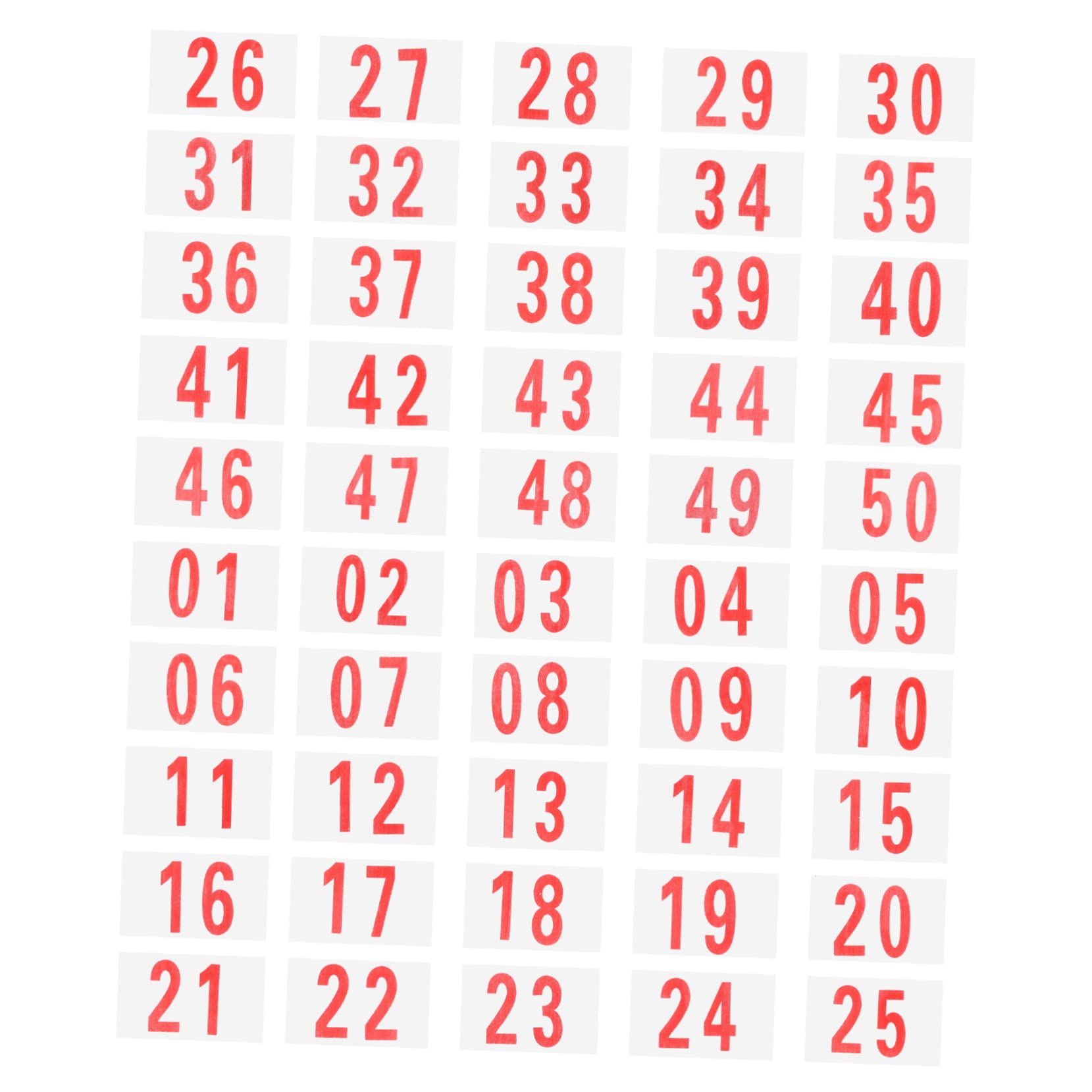 Yardwe Pettorali Numerati da Gara Sportiva in Cotone Poliestere Clip Metalliche, Bavaglini Numeri per Competizioni Podistiche, Set 1-50 per Eventi Atletica Leggera e Maratona