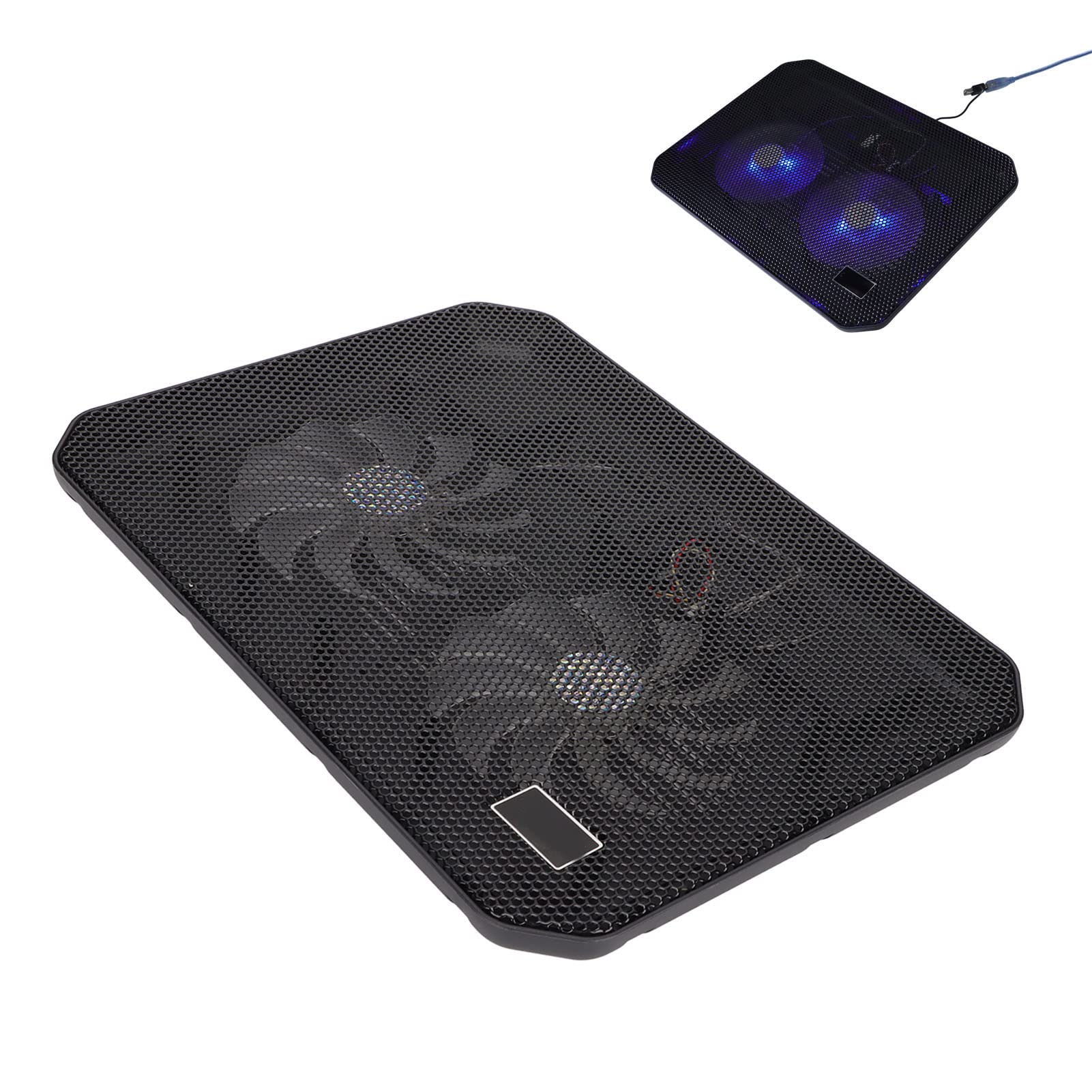 Cuscinetto di Raffreddamento per Laptop da 17in, Dispositivo di Raffreddamento per Laptop Silenzioso a Doppia Ventola, Porta USB Portatile, Dissipazione di Calore Veloce, per