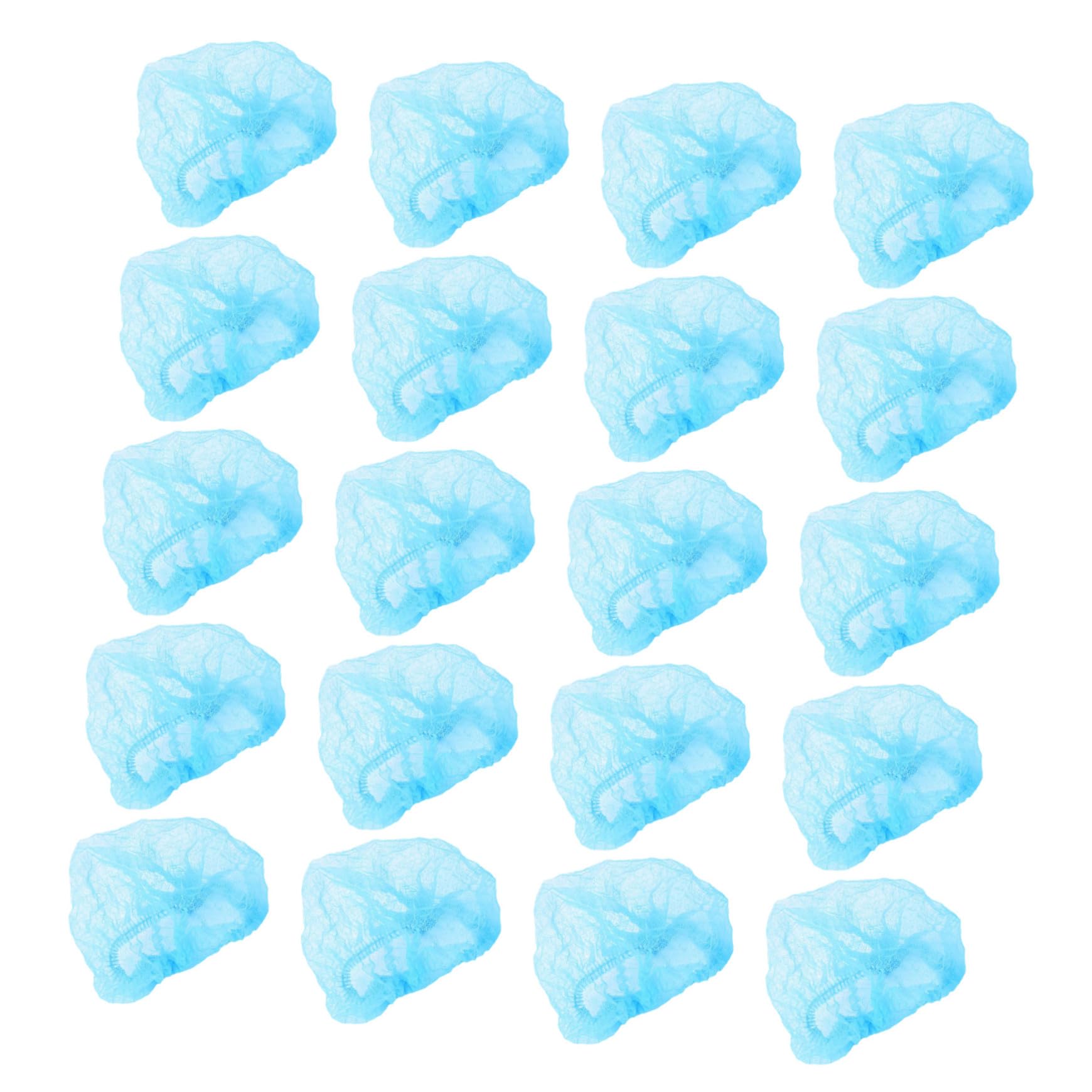 20 pezzi Cuffie Monouso Blu in Non Elastiche Copricapo Traspirante per Pulizia Make-up e Uso Ospedaliero Confezione Pratica