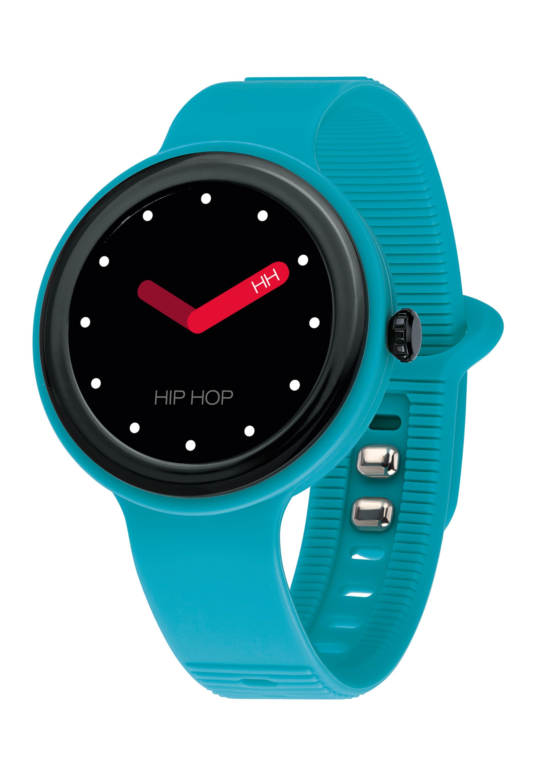 HIP HOP HWU1201 Damski HERO.NEXT Tarcza MONO-KOLOROWA CZARNY mechanizm SMARTWATCH SMARTWATCH i NIEBIESKI SILIKONOWY PASEK, NIEBIESKI HWU1201