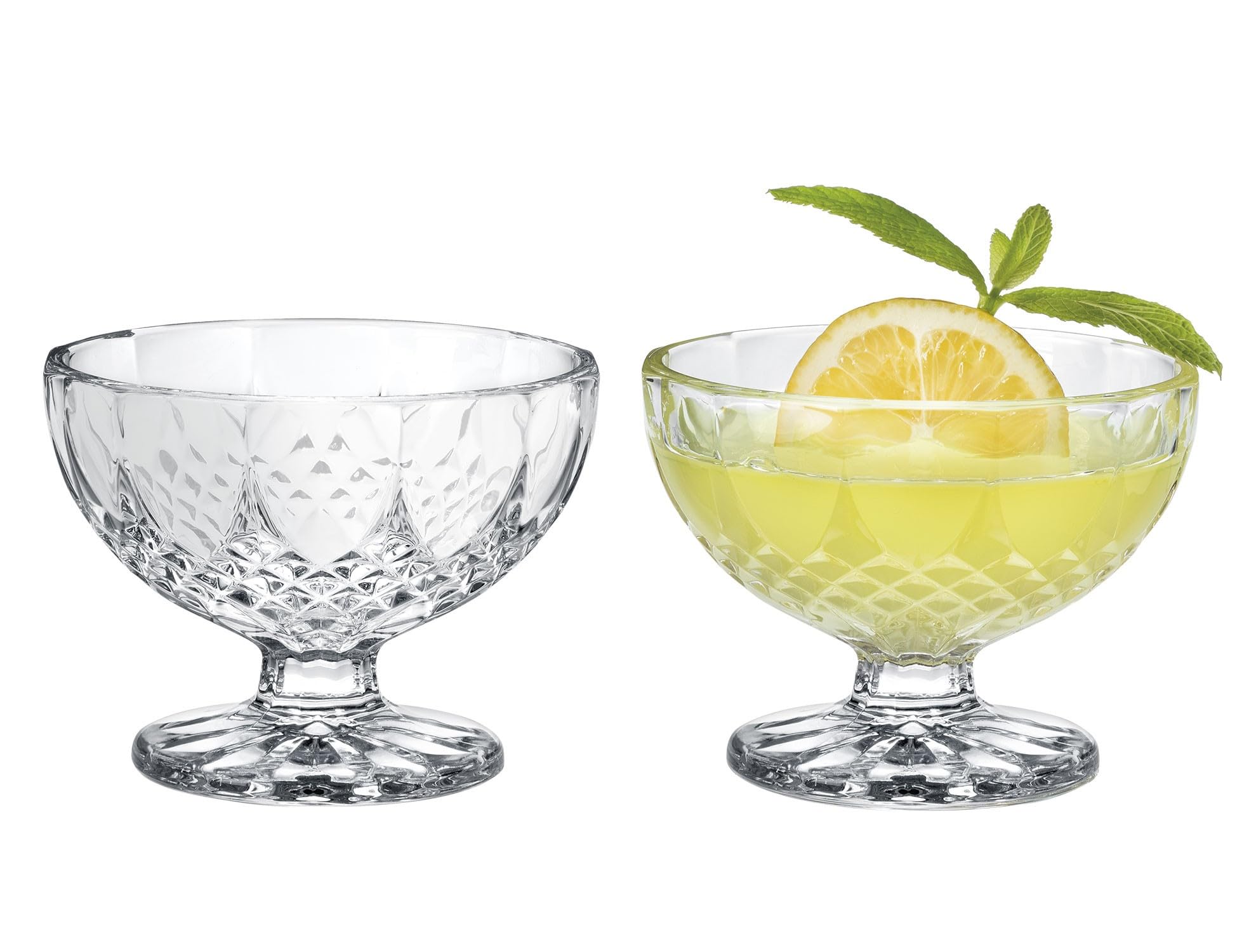 Ice Cream Glasses Cups Dishes for Desserts,Fruit, Sundae, Jellies and Pudding Glass Serving Bowls, Perfect for Home, Restaurants and Parties Dishwasher Safe (Royal Bowls, Set of 2) 200 ml