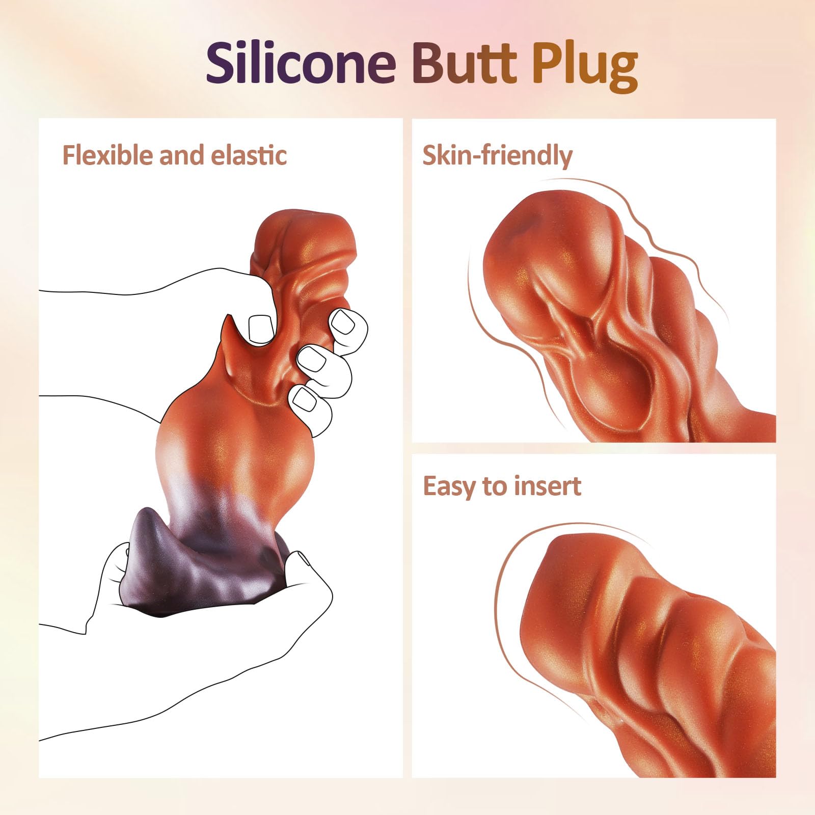 Amazon.com: 8.8in Large Butt Plug Monster Dildo with Big Knot, Huge Anal  Plug Thick Anal Toys Wearable Prostate Massager, Fantasy Anal Trainer  Stretcher, Silicone Adult Toys for Men Women (XL) : Health