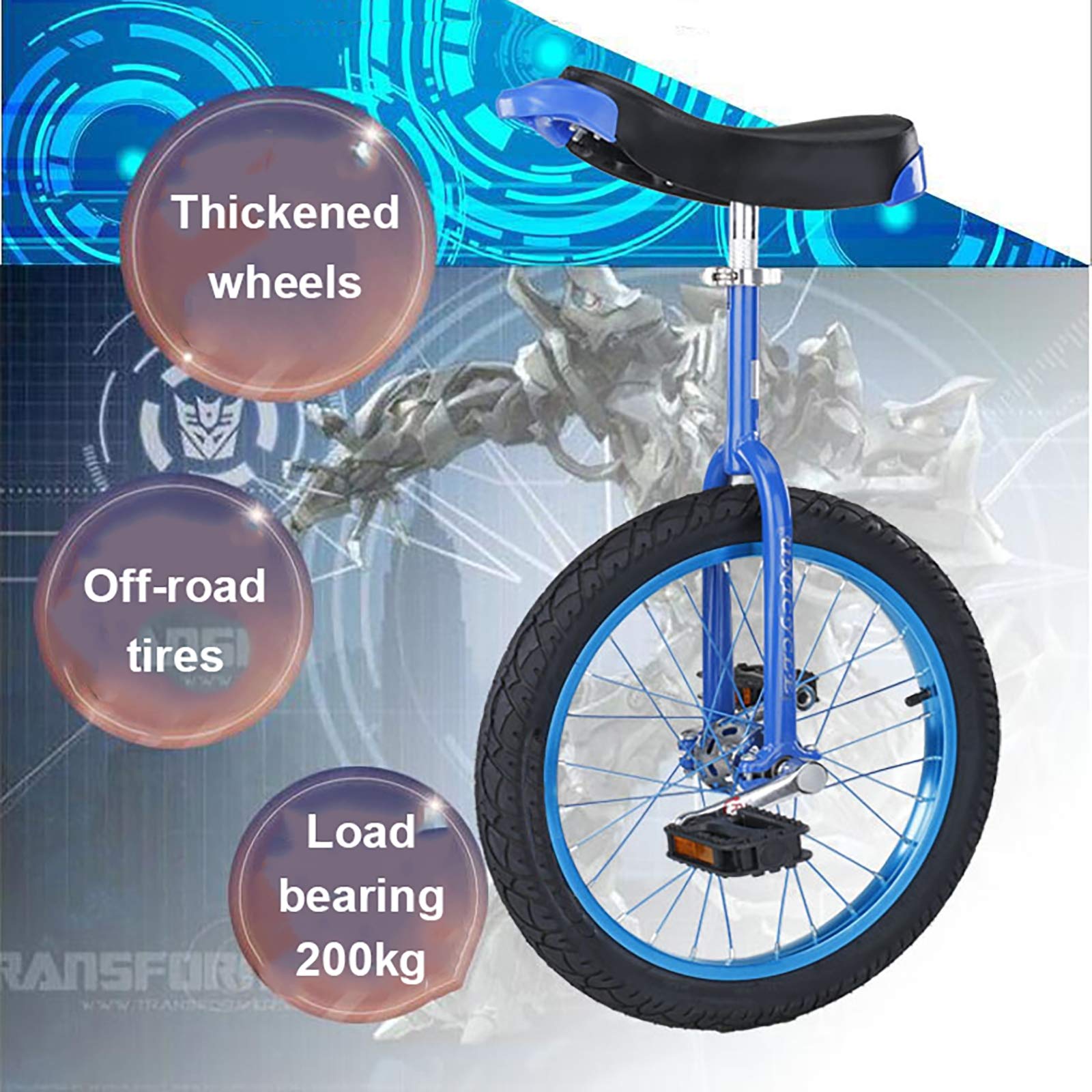 QWEASDF Monociclo, monocicli, Uniciclo, 16", 18", 20", 24", Ruota Monociclo, Una Ruota Bici, a Perfetta Tenuta di butile Pneumatico Ruota Bicicletta Sport Fitness Exercise Salute,Rosso,18 ''