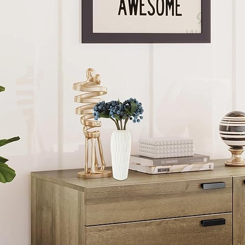 Miniatura 4 de VOSAREA Tallos de bayas de Navidad, ramas de bayas artificiales azules, tallos de acebo, adornos de árbol de Navidad para bricolaje, corona de