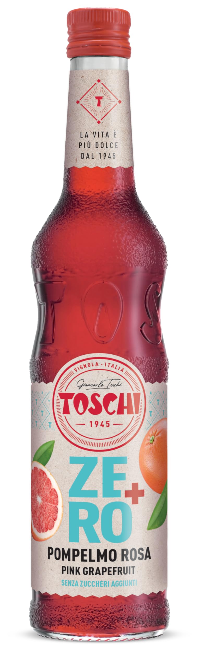 Drink Zero + 560 ml, Sciroppo senza Zucchero nei gusti: Amarena, Menta, Limone&Zenzero, Fragola, Pompelmo Rosa ed Orzata.