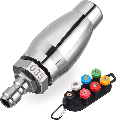 Miniatura 8 de Inyector aguas abajo para lavadora a presión, kit de inyector químico ajustable, lavadora de potencia variable Boquilla de largo alcance, inyección